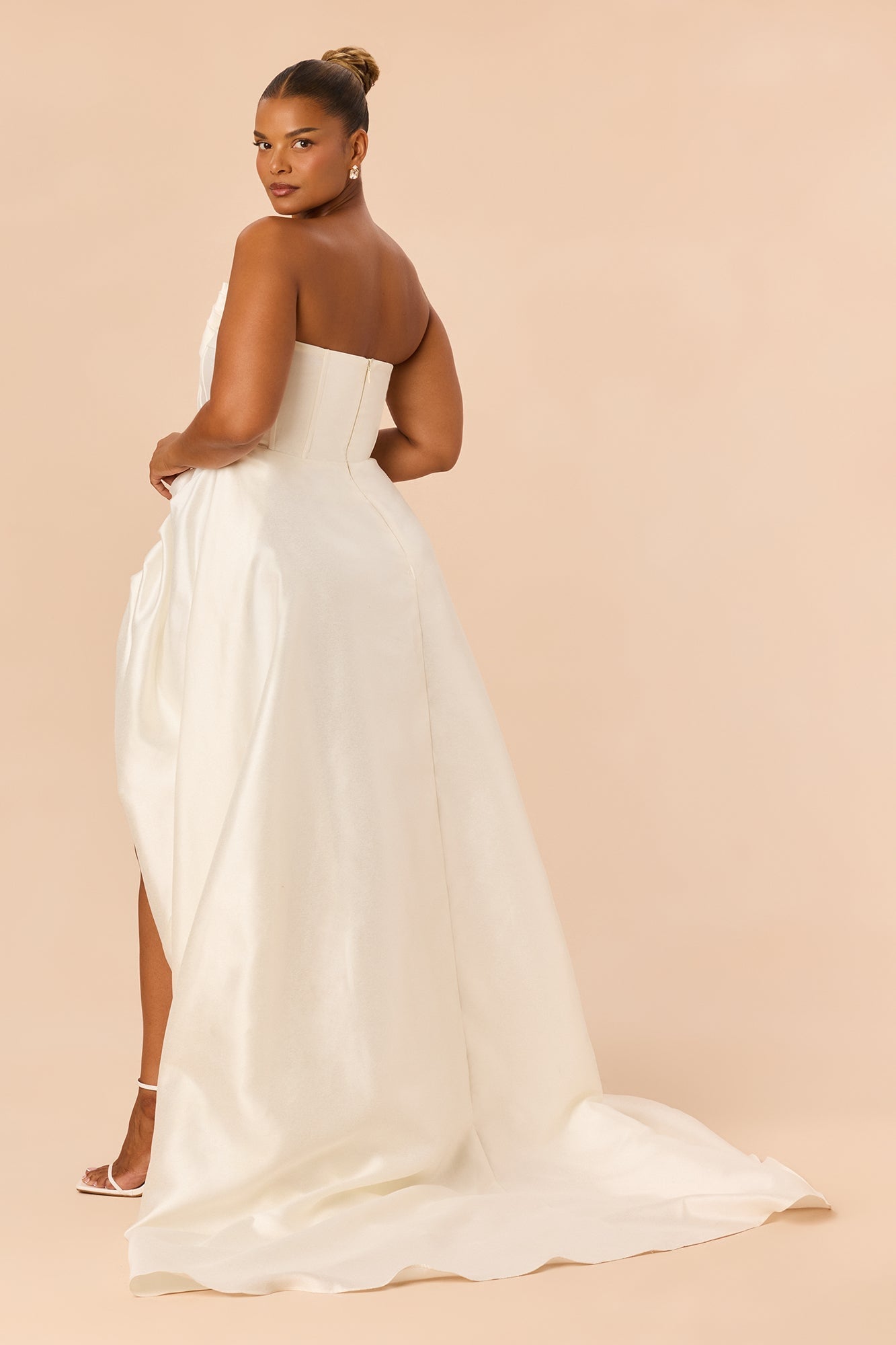 Swept Away Taffeta Gown - Ivory image 4