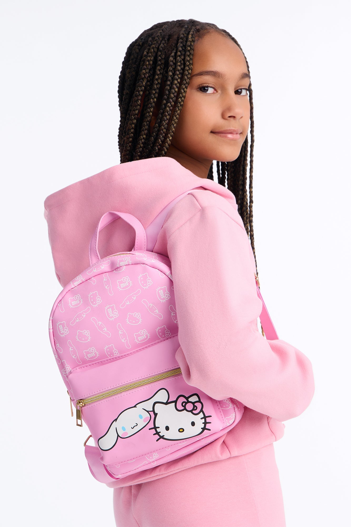 Mini Hello Kitty And Cinnamoroll Backpack - Pink image 1