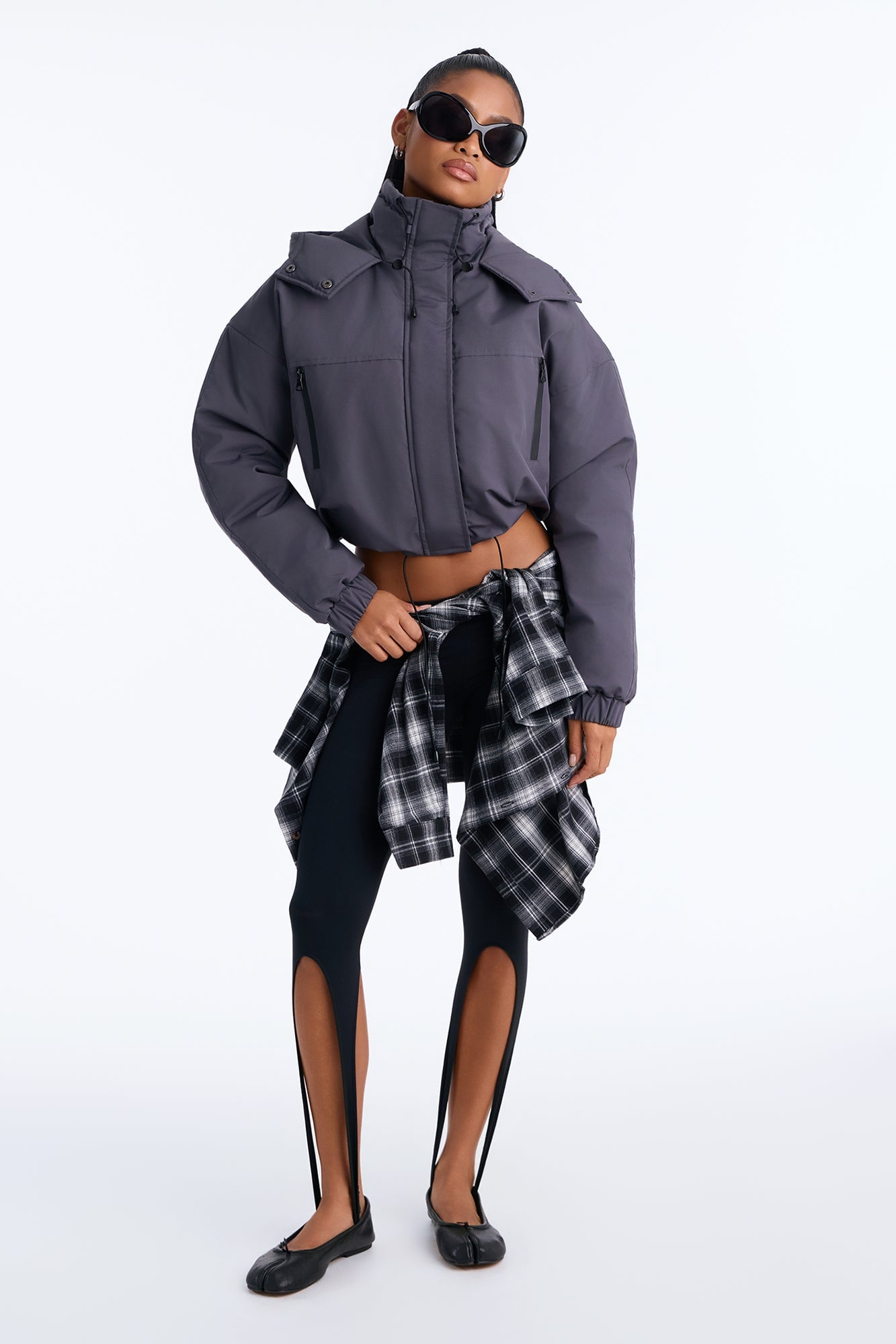 Kita Windbreaker Jacket - Charcoal image 6