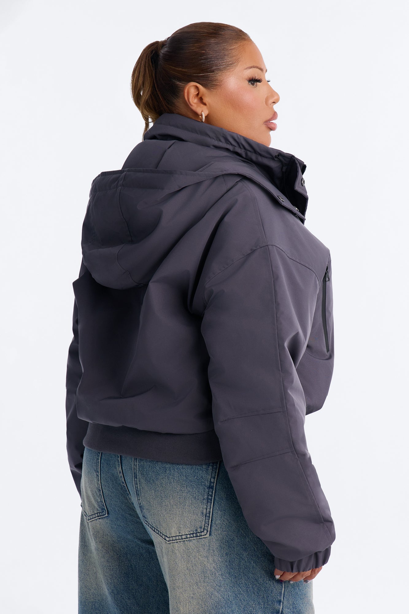 Kita Windbreaker Jacket - Charcoal image 4