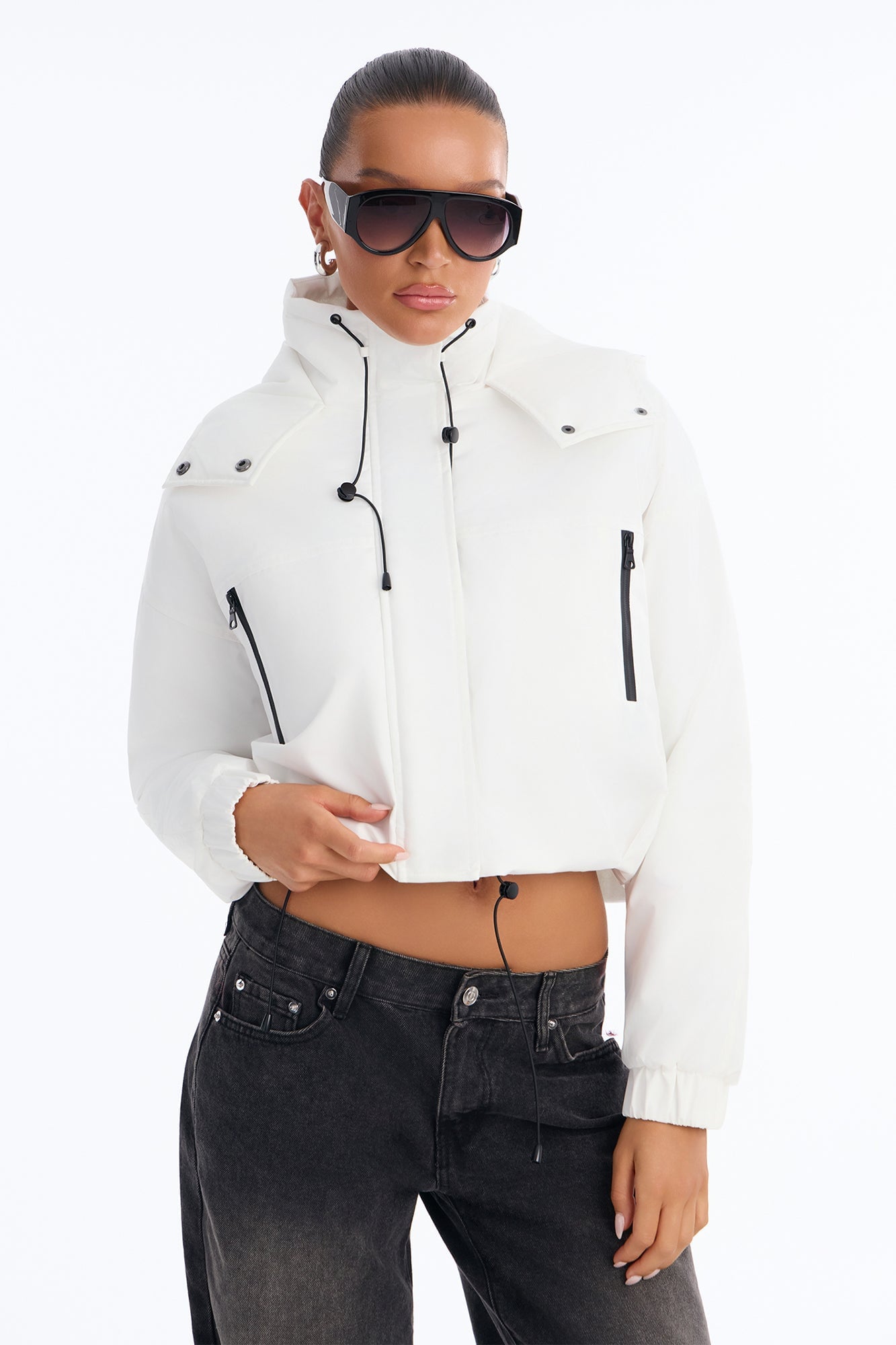 Kita Windbreaker Jacket - White image 5