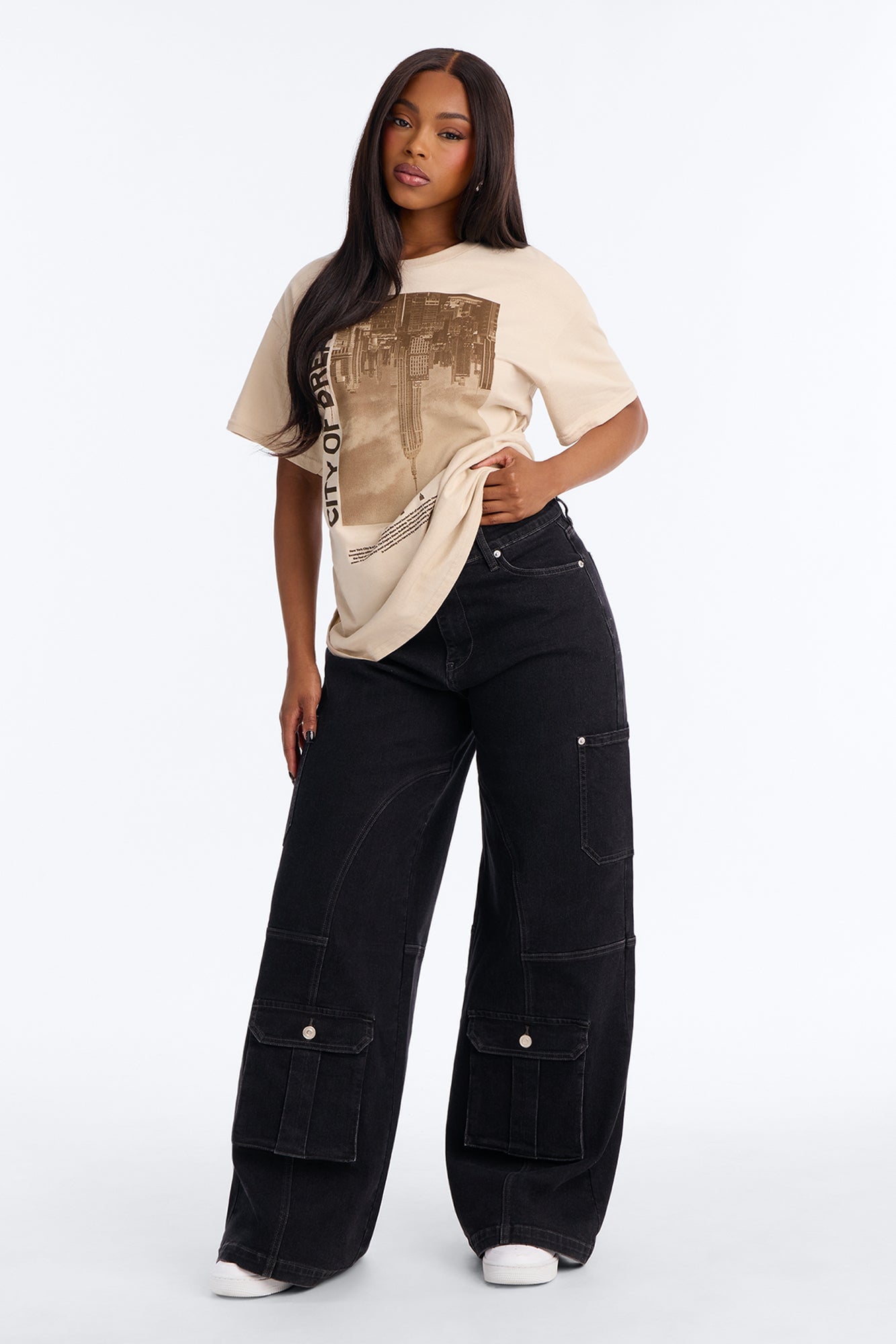 City Of Dreams NY Graphic Tshirt - Taupe image 5