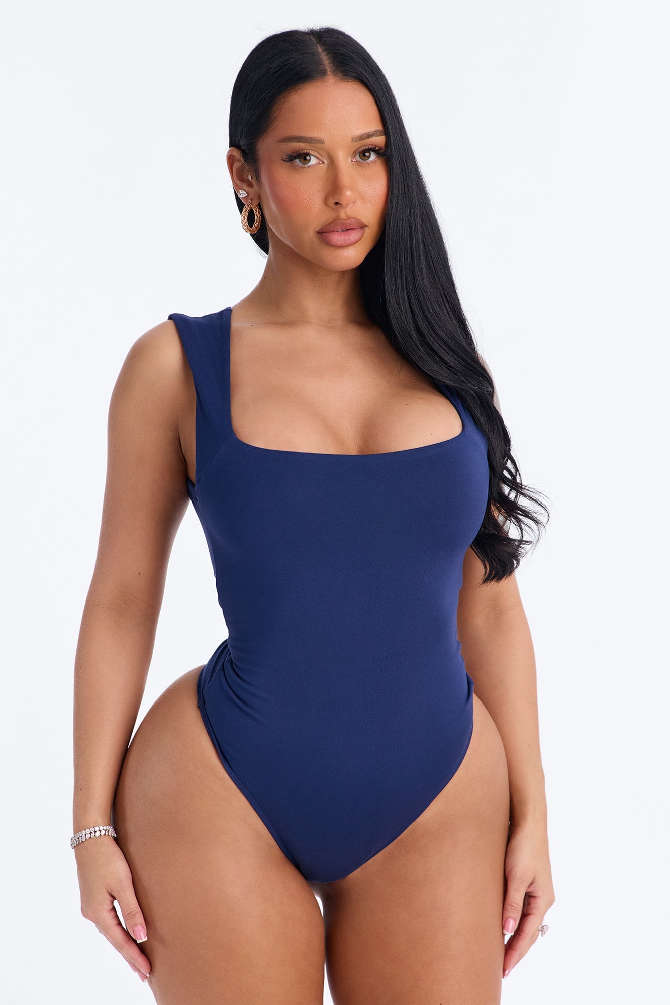 Serena Square Neck Bodysuit - Navy image 6