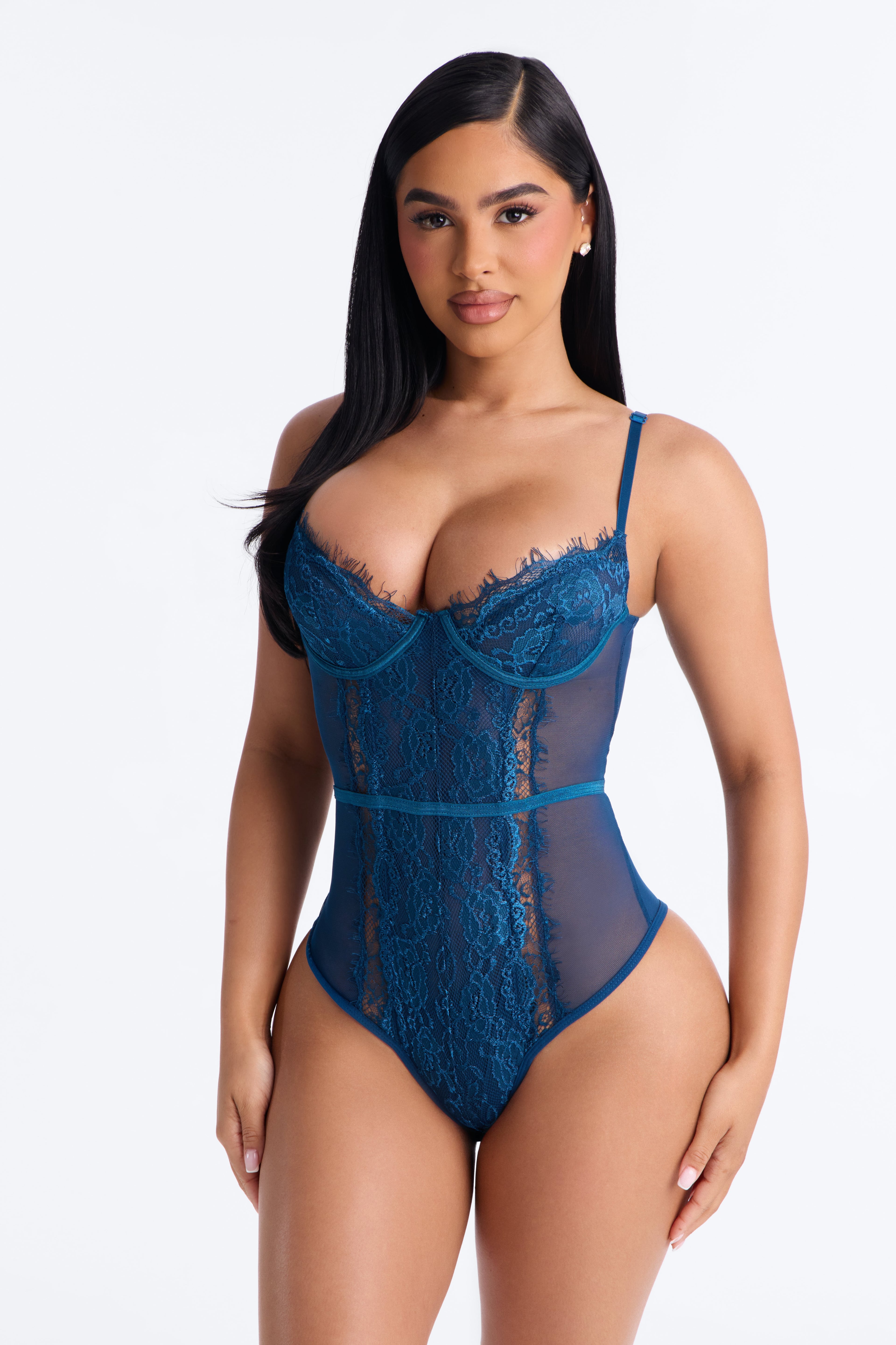 Somebody To Love II Lace Teddy - SkyBlue image 4