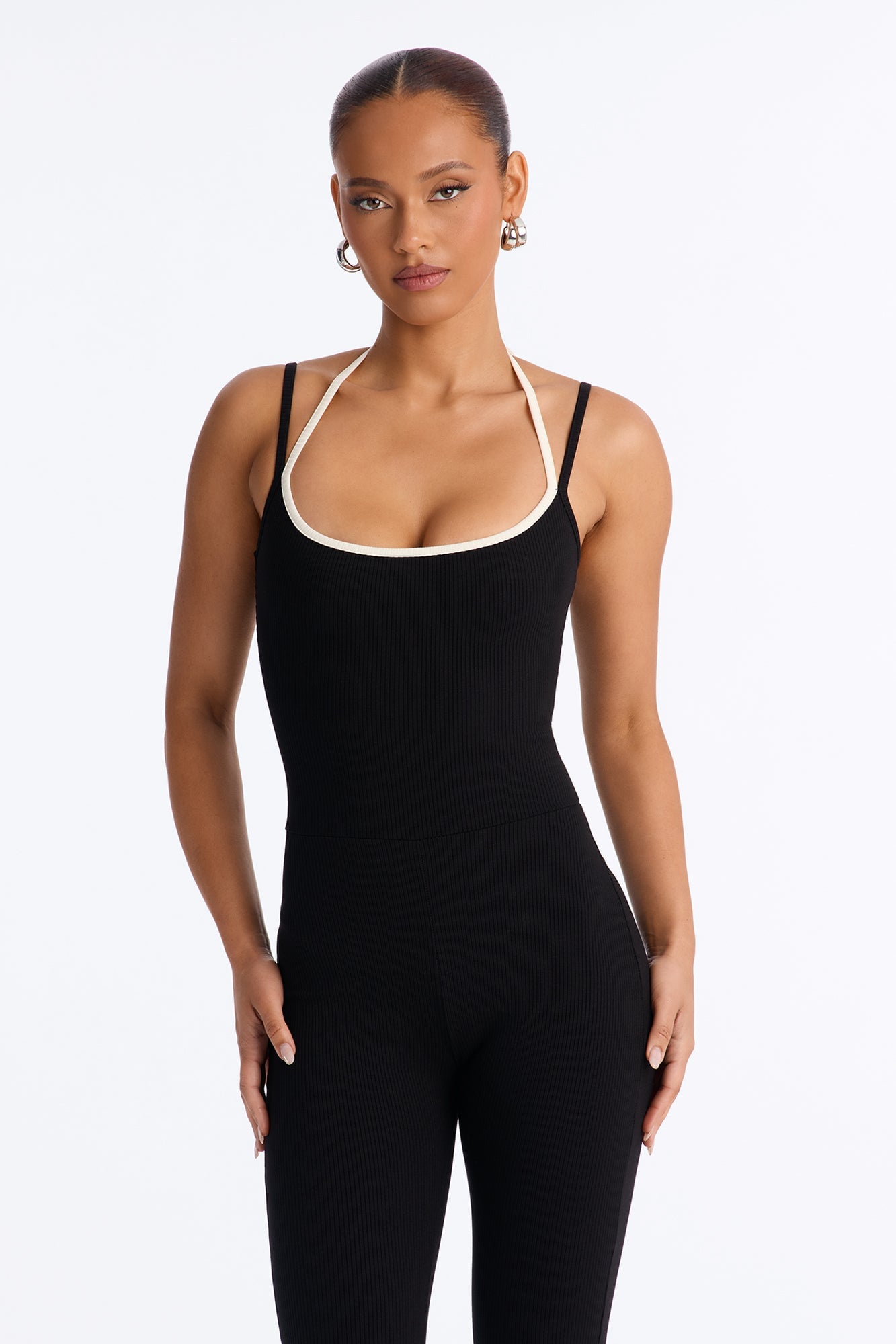 Gianna Snatched Capri Jumpsuit - Black image 2
