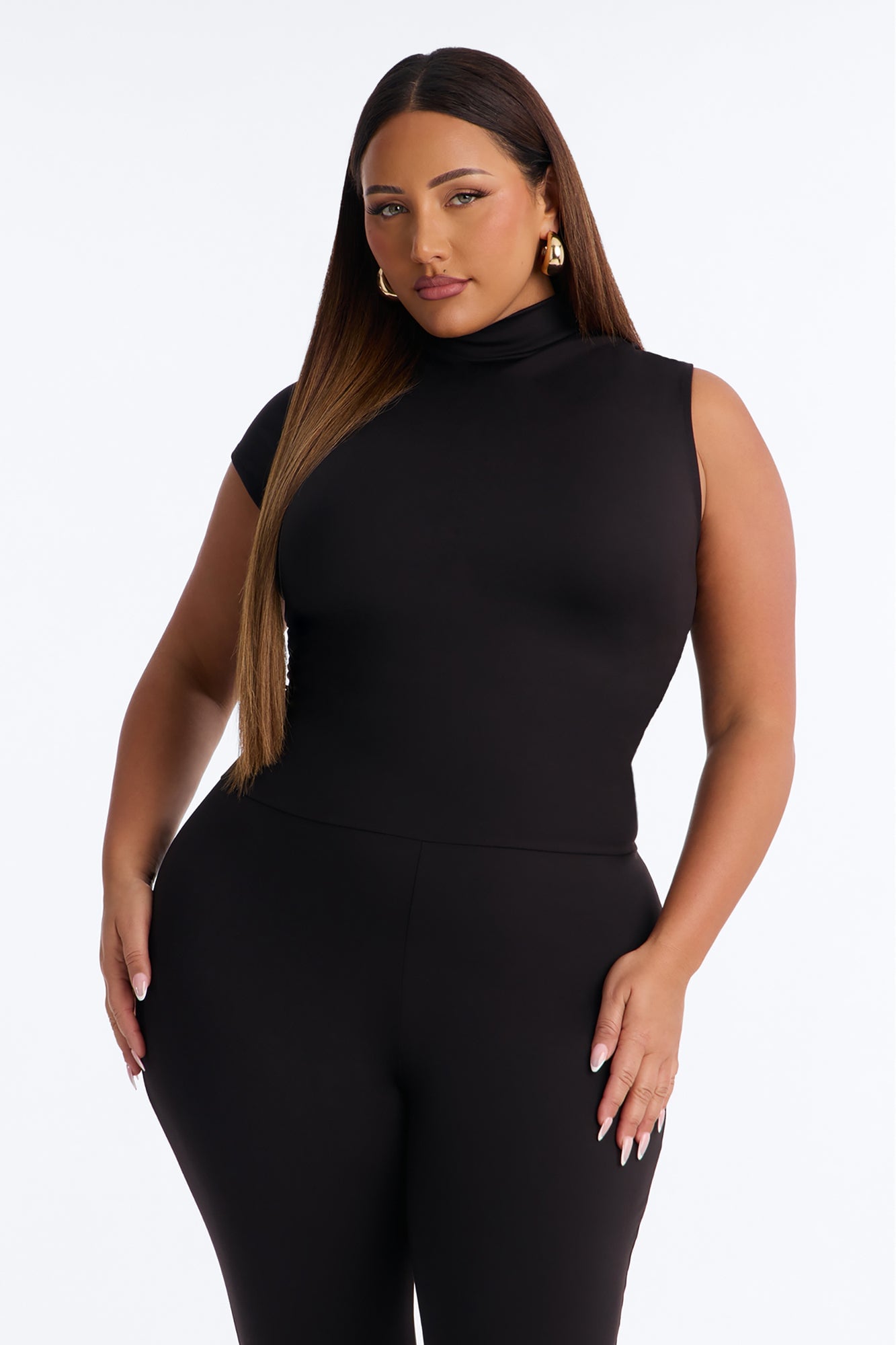 Take The Hint One Sleeve Jumpsuit - Black image 2