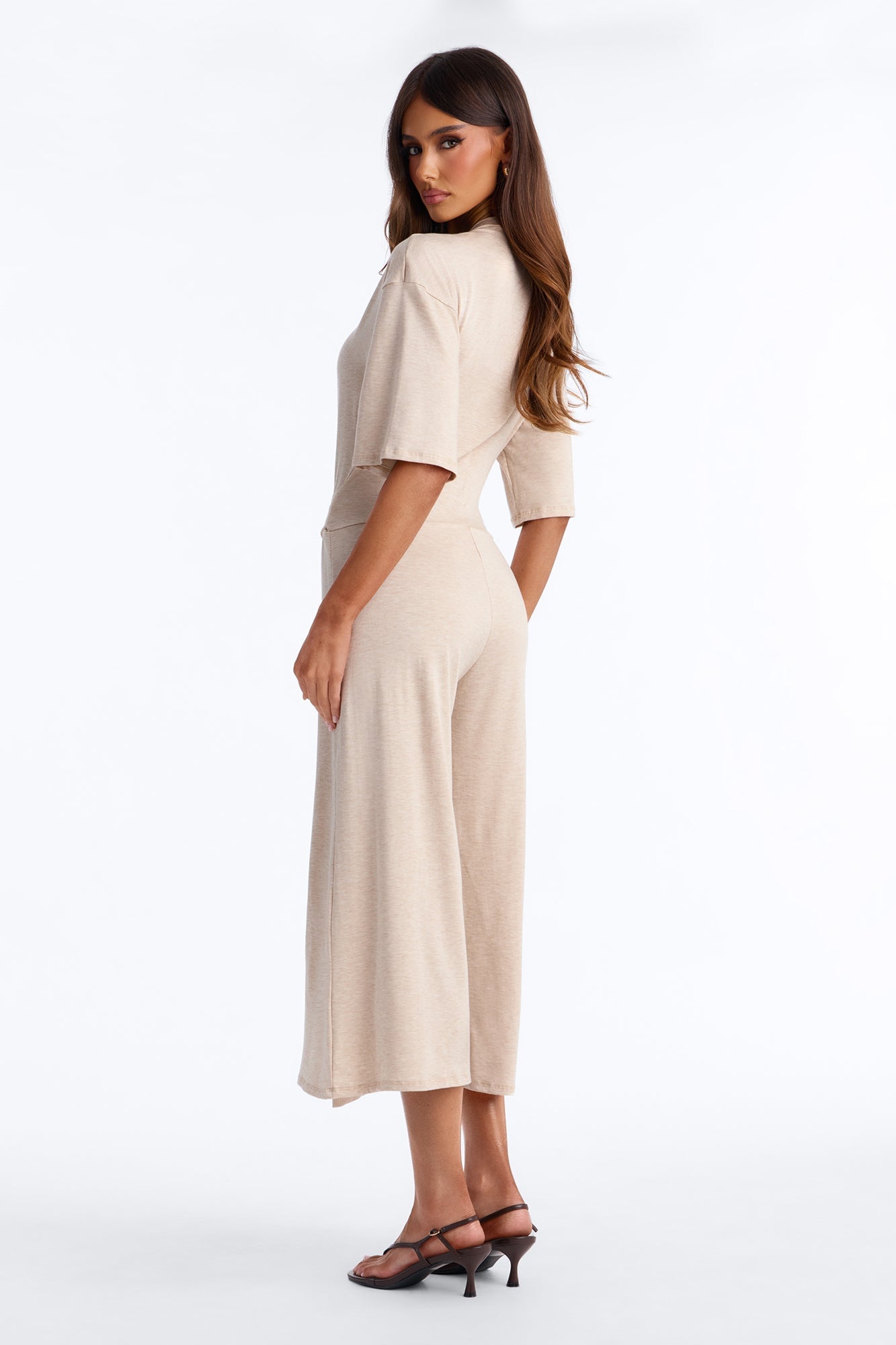 Larissa Gaucho Jumpsuit - Oatmeal image 4