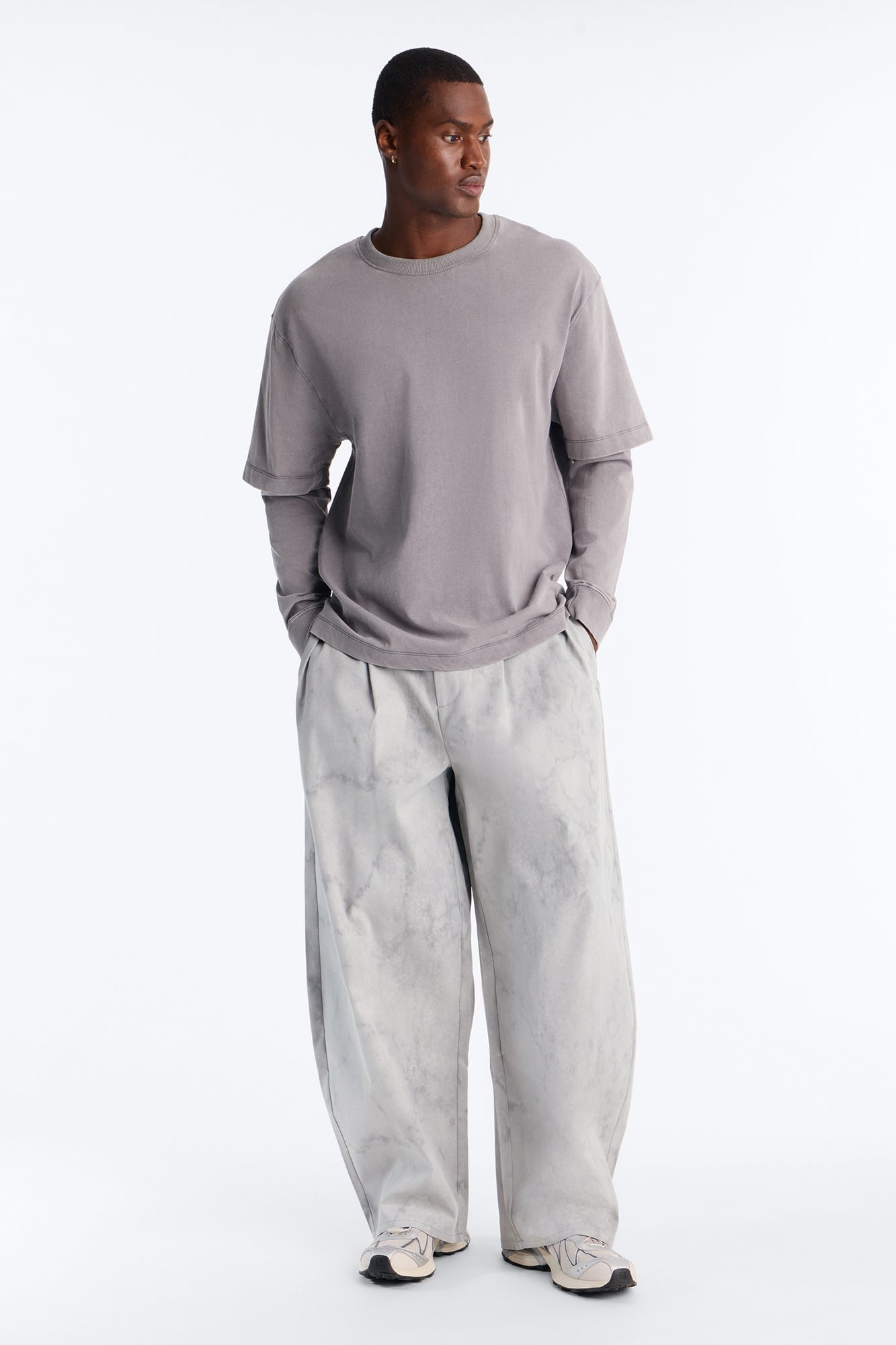 Modern Envoy Baggy Pleated Pant - Grey image 6