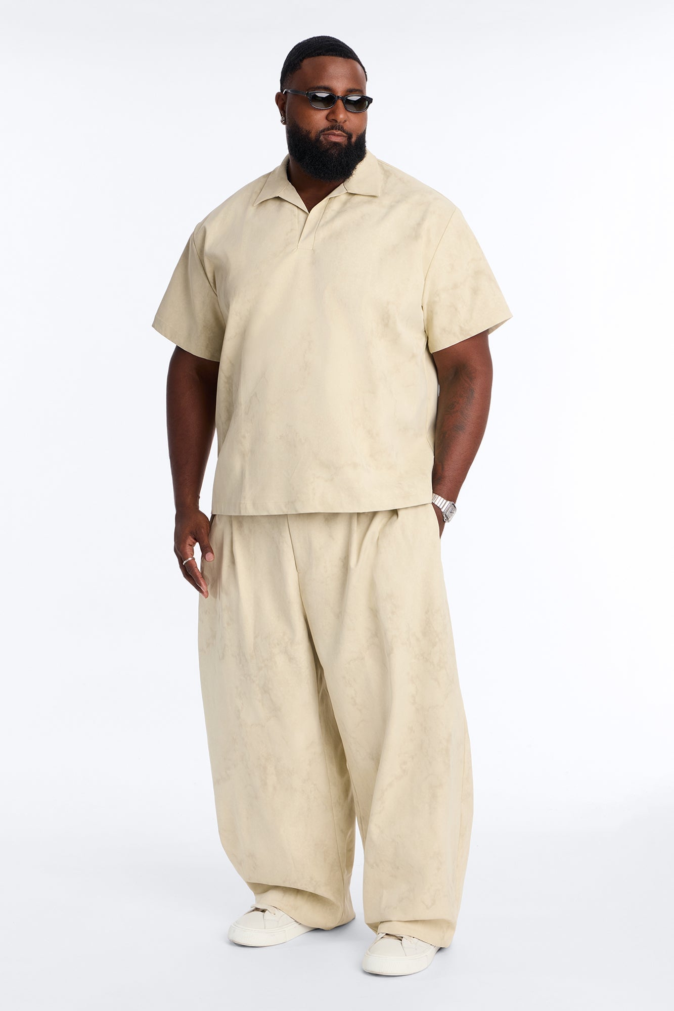 Modern Envoy Baggy Pleated Pant - Tan image 2