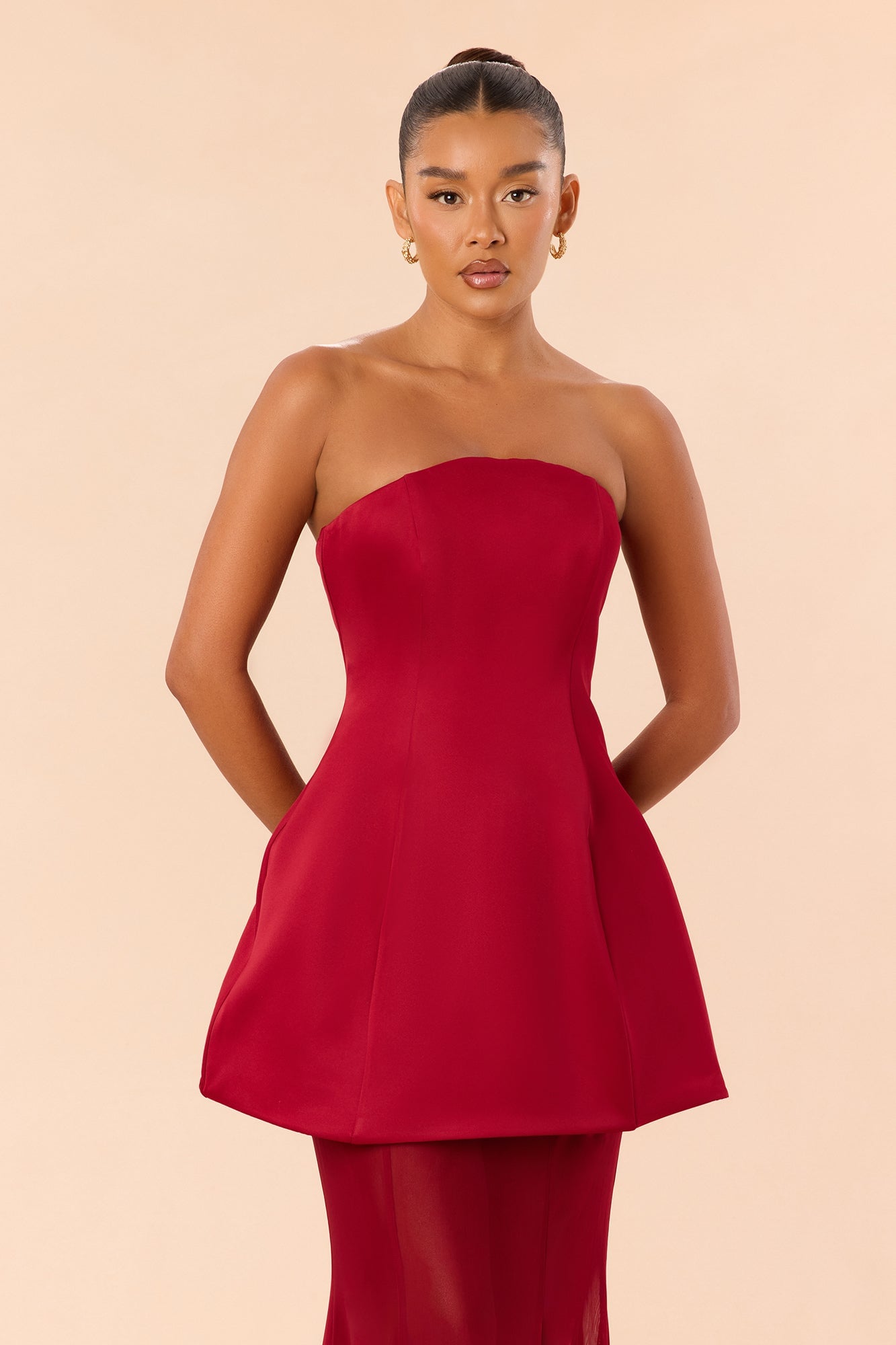 Gilded Muse Maxi Dress - Wine image 2