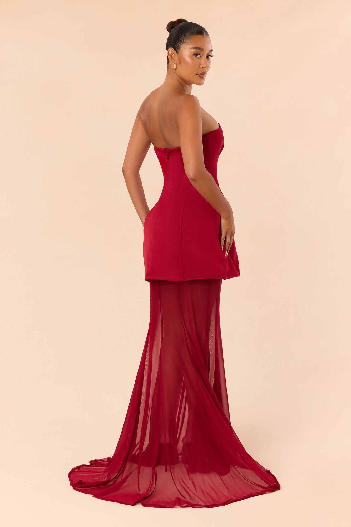 Gilded Muse Maxi Dress - Wine image 3