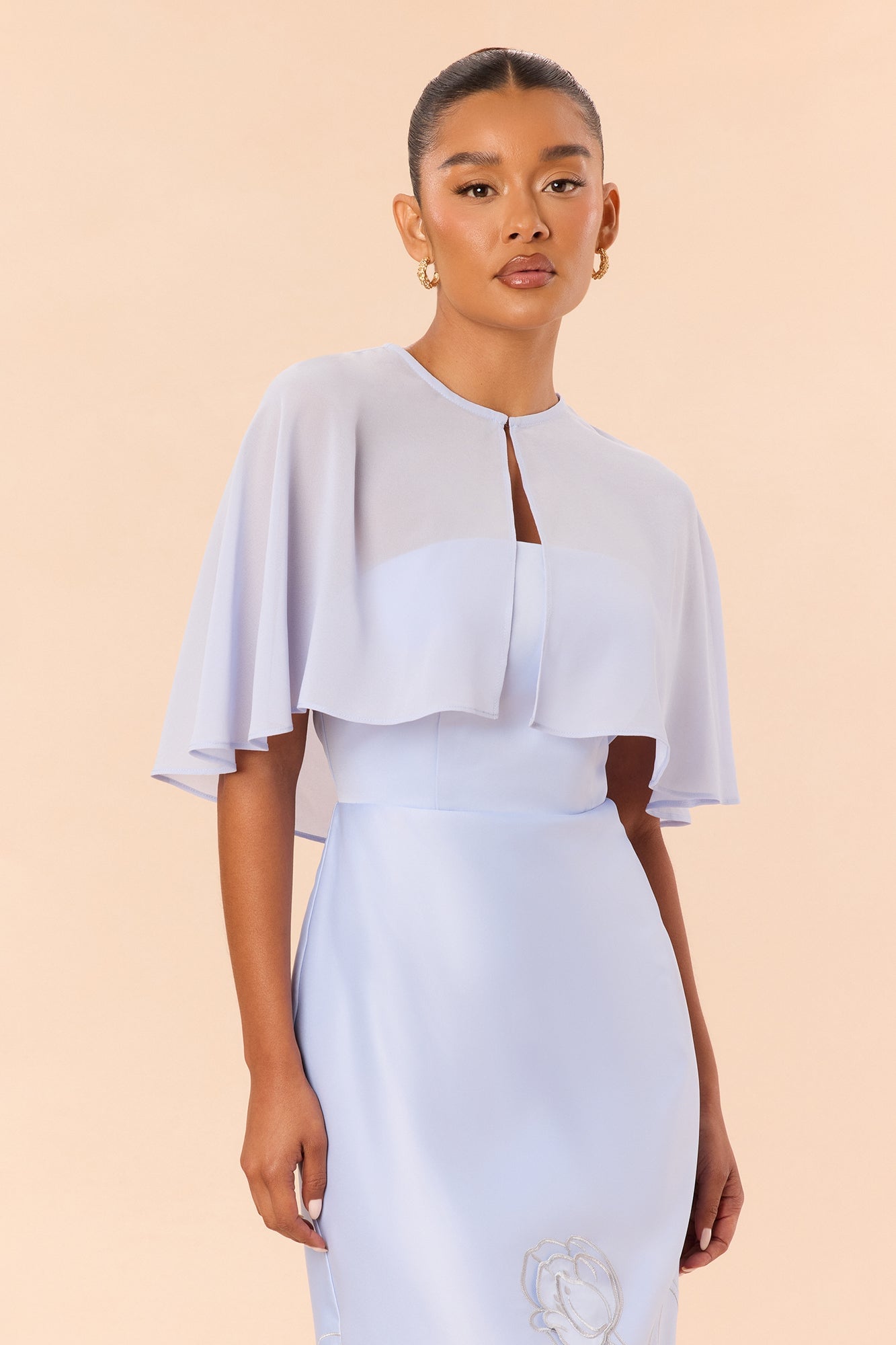 Pure Grace Satin Maxi Dress Set - Periwinkle image 7