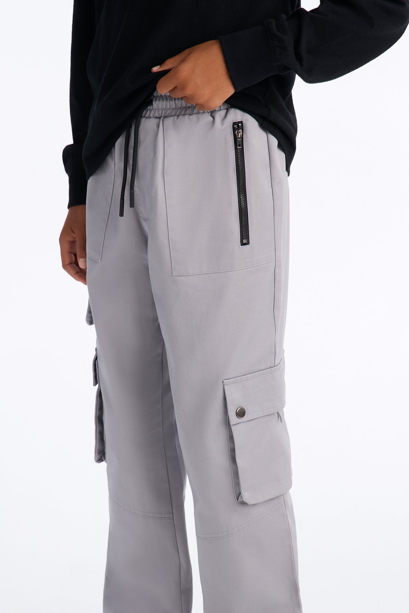 Mini Roaming Twill Cargo Pants - Grey image 3