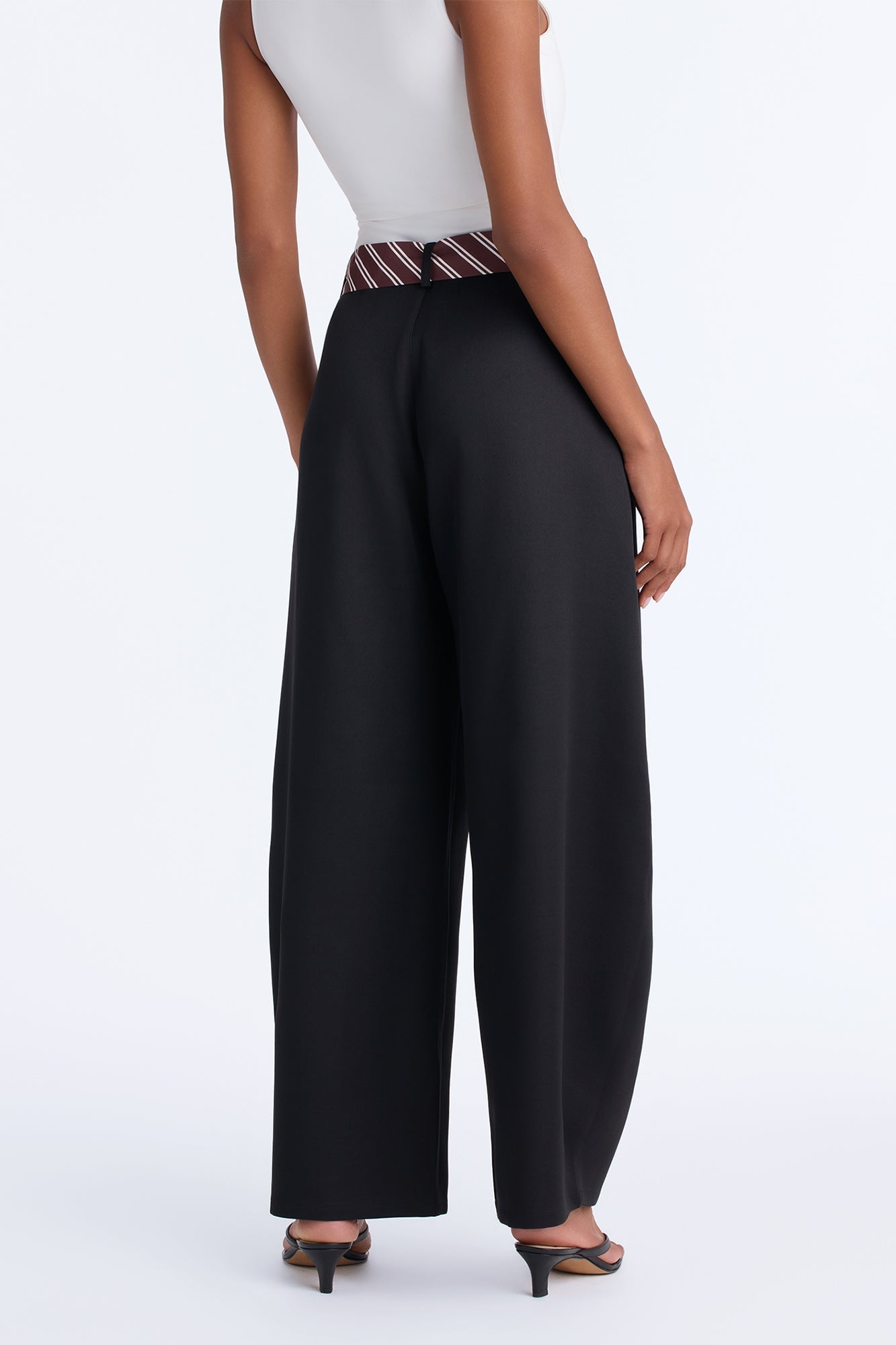 All Tied Up Barrel Leg Trouser - Black image 8