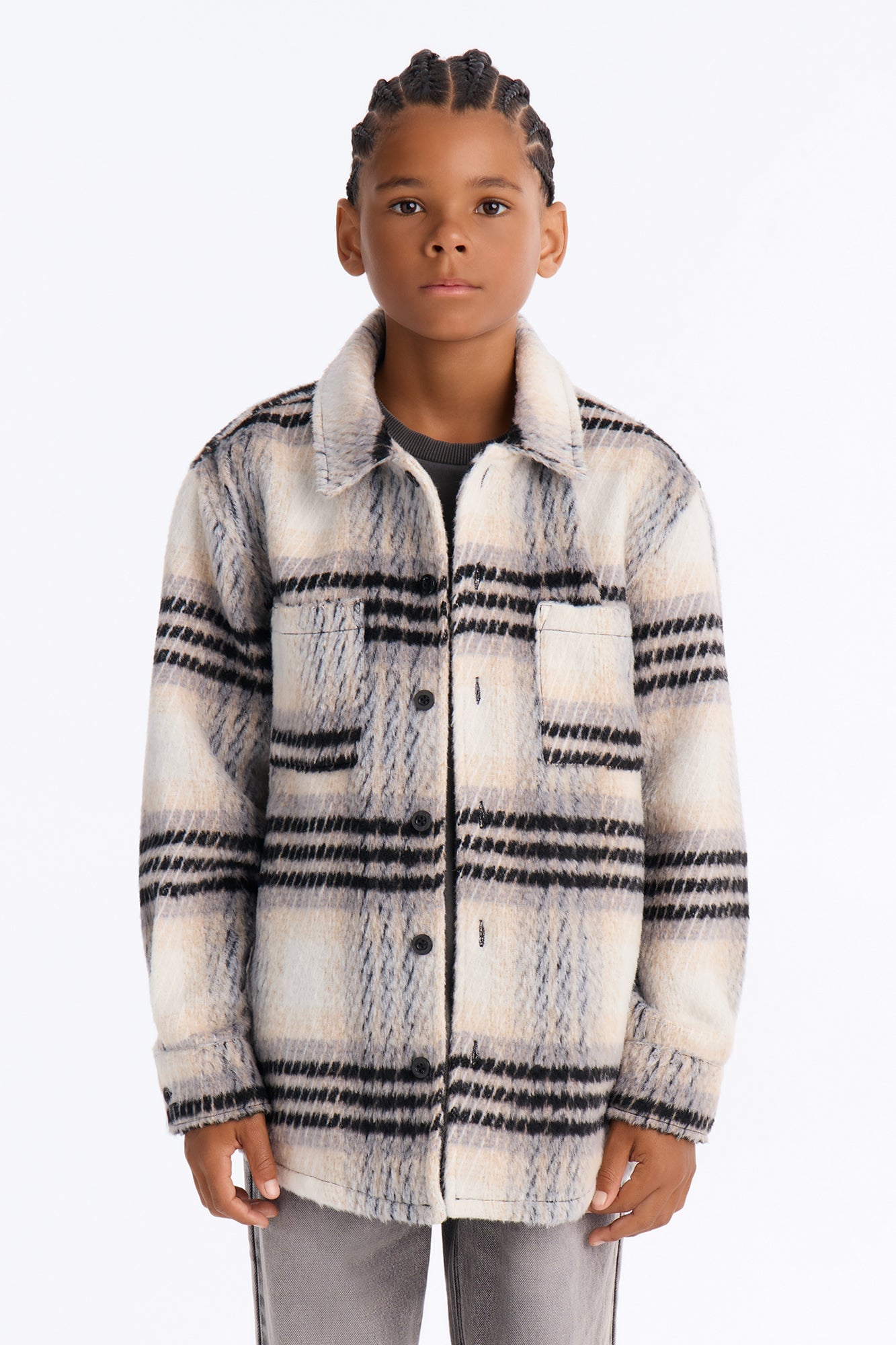 Mini Move Up Plaid Shacket - Black/combo image 1