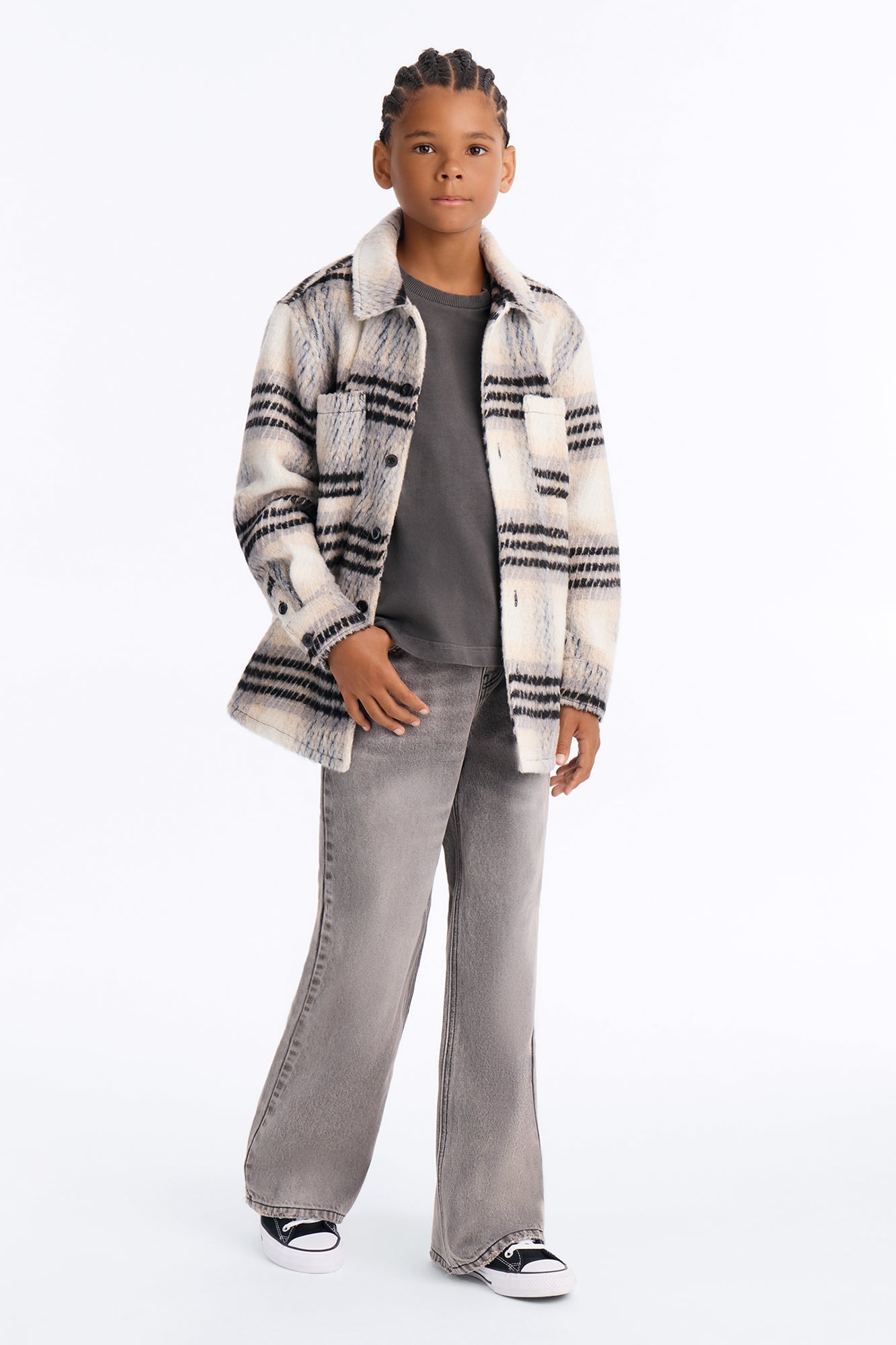 Mini Move Up Plaid Shacket - Black/combo image 2