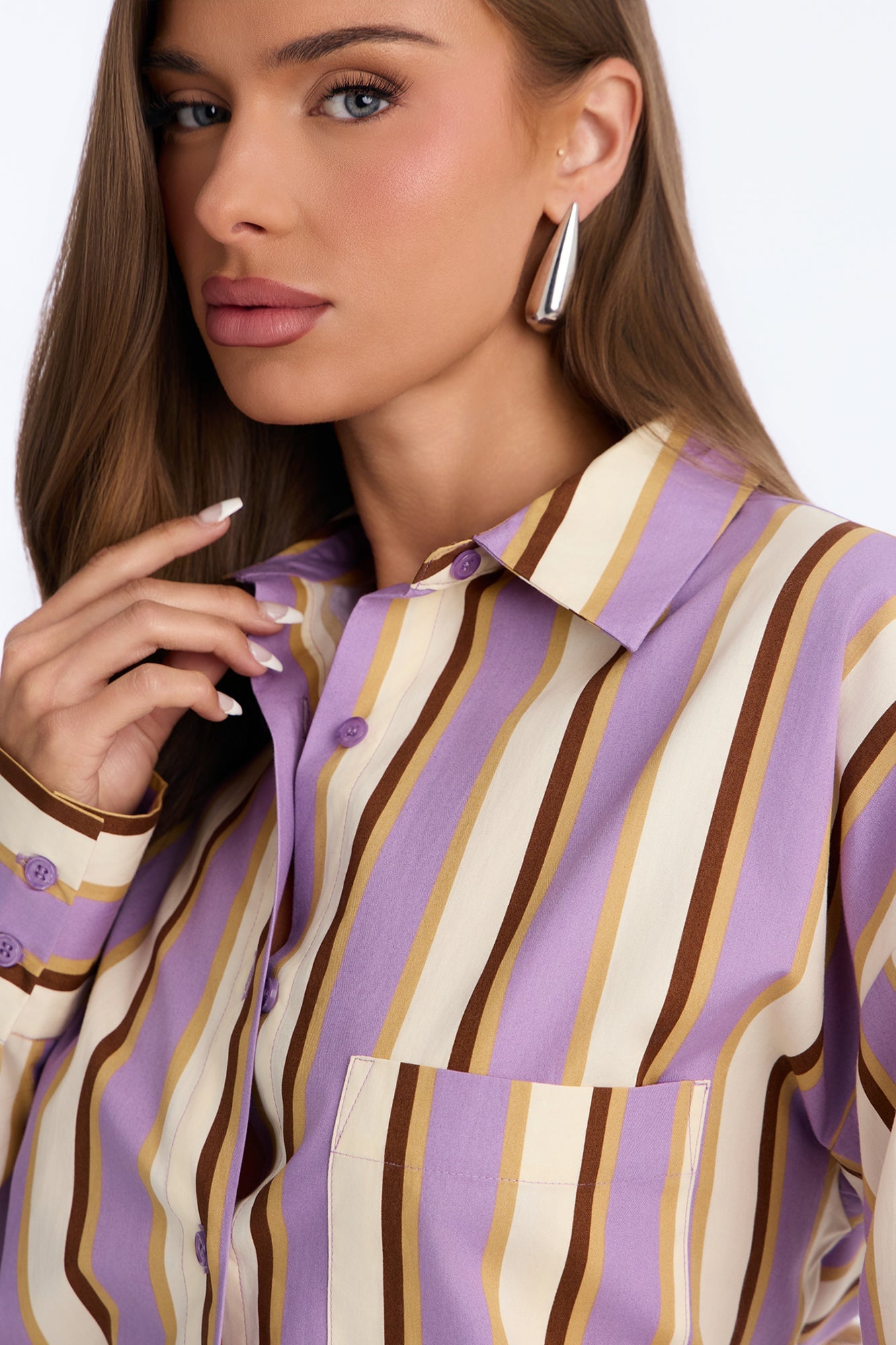 I'm The Main Topic Striped Shirt - Purple/combo image 7