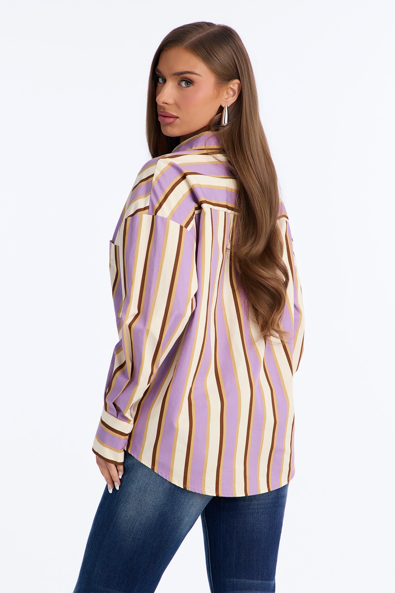 I'm The Main Topic Striped Shirt - Purple/combo image 8