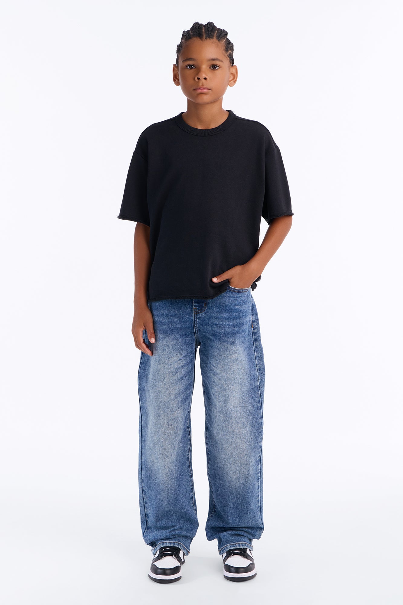 Mini I Like How It Looks Oversized Terry Short Sleeve Tee - Black image 2
