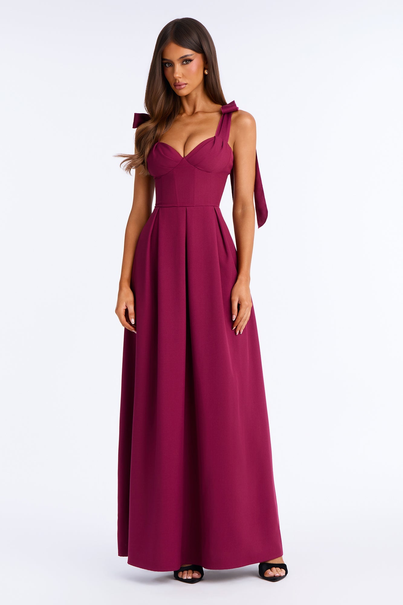 Isabelle Contrast Maxi Dress - Plum image 5