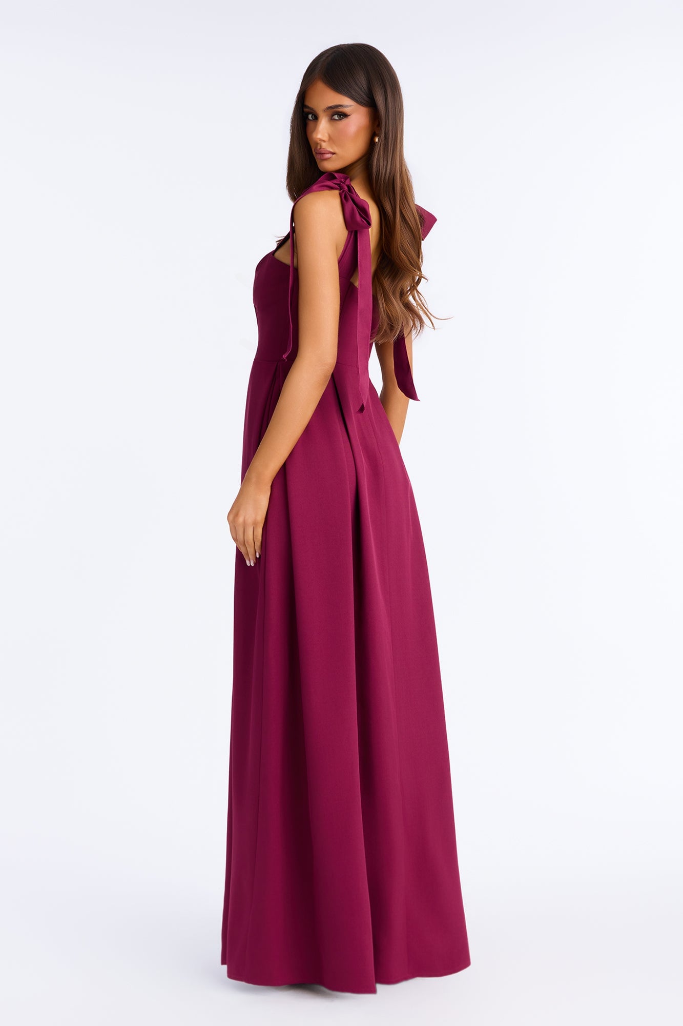 Isabelle Contrast Maxi Dress - Plum image 7