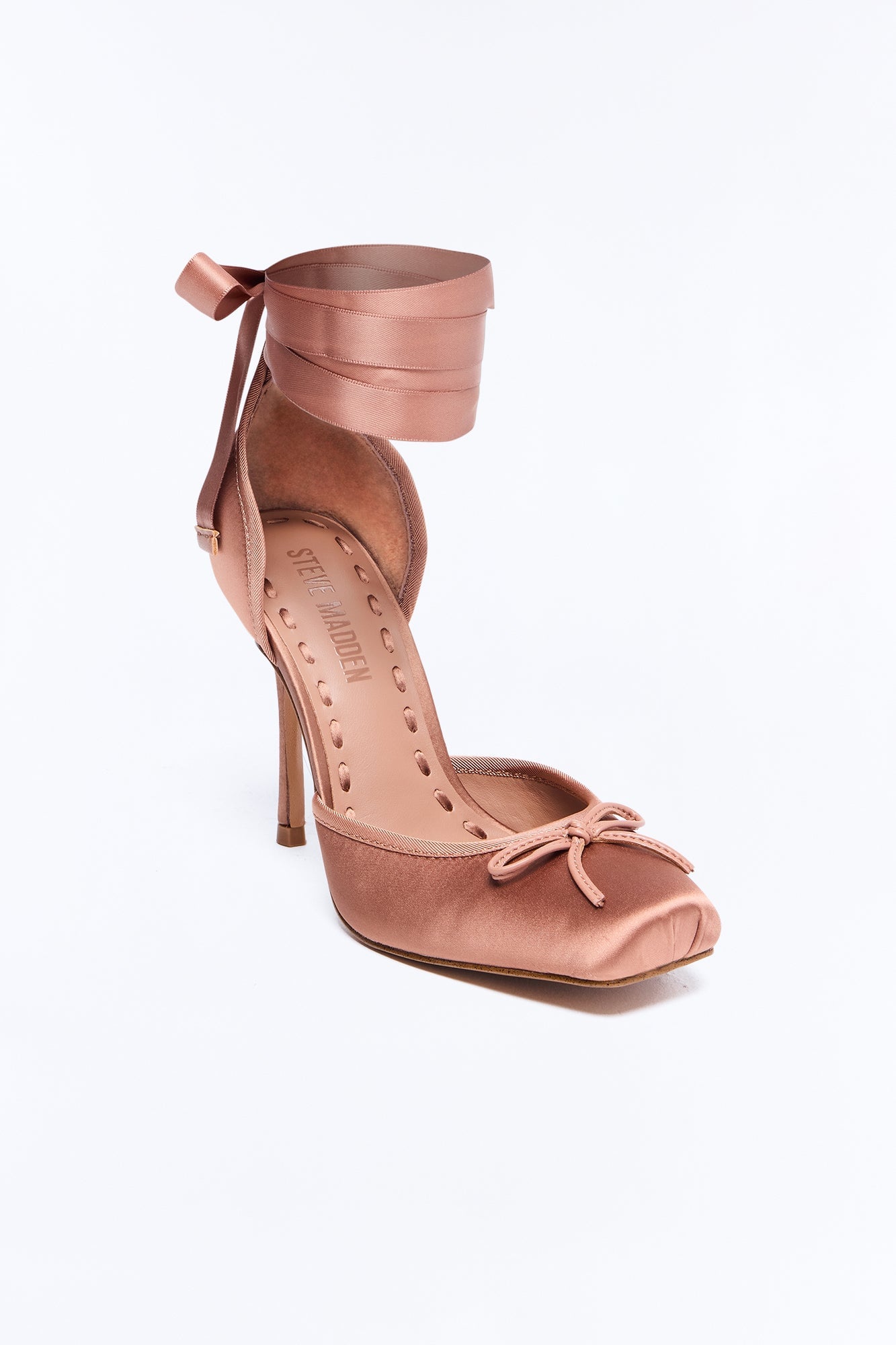 Steve Madden Larina Satin Pumps - Tan image 4