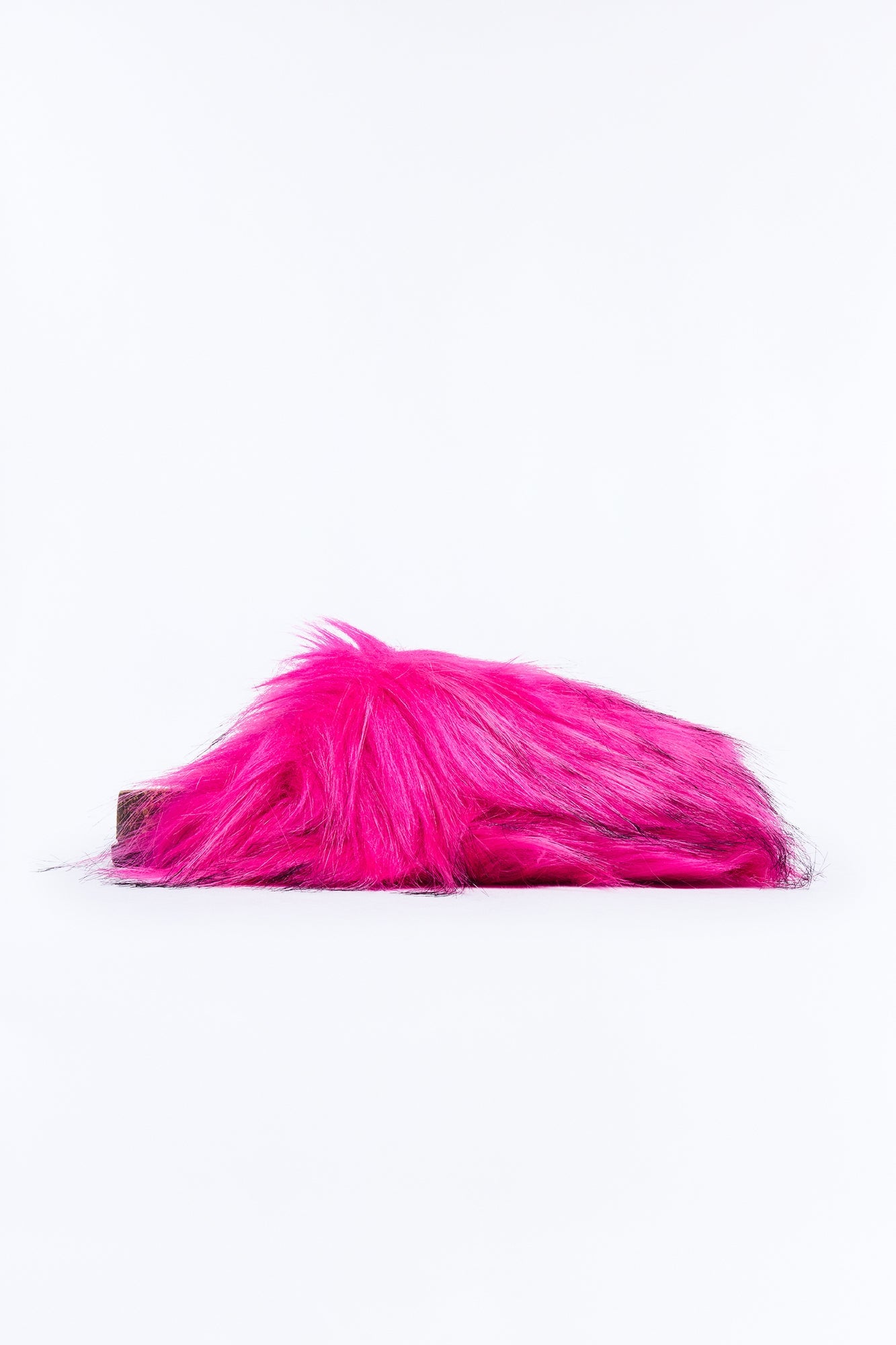 Mini Can't Miss It Faux Fur Slippers - Hot Pink image 2