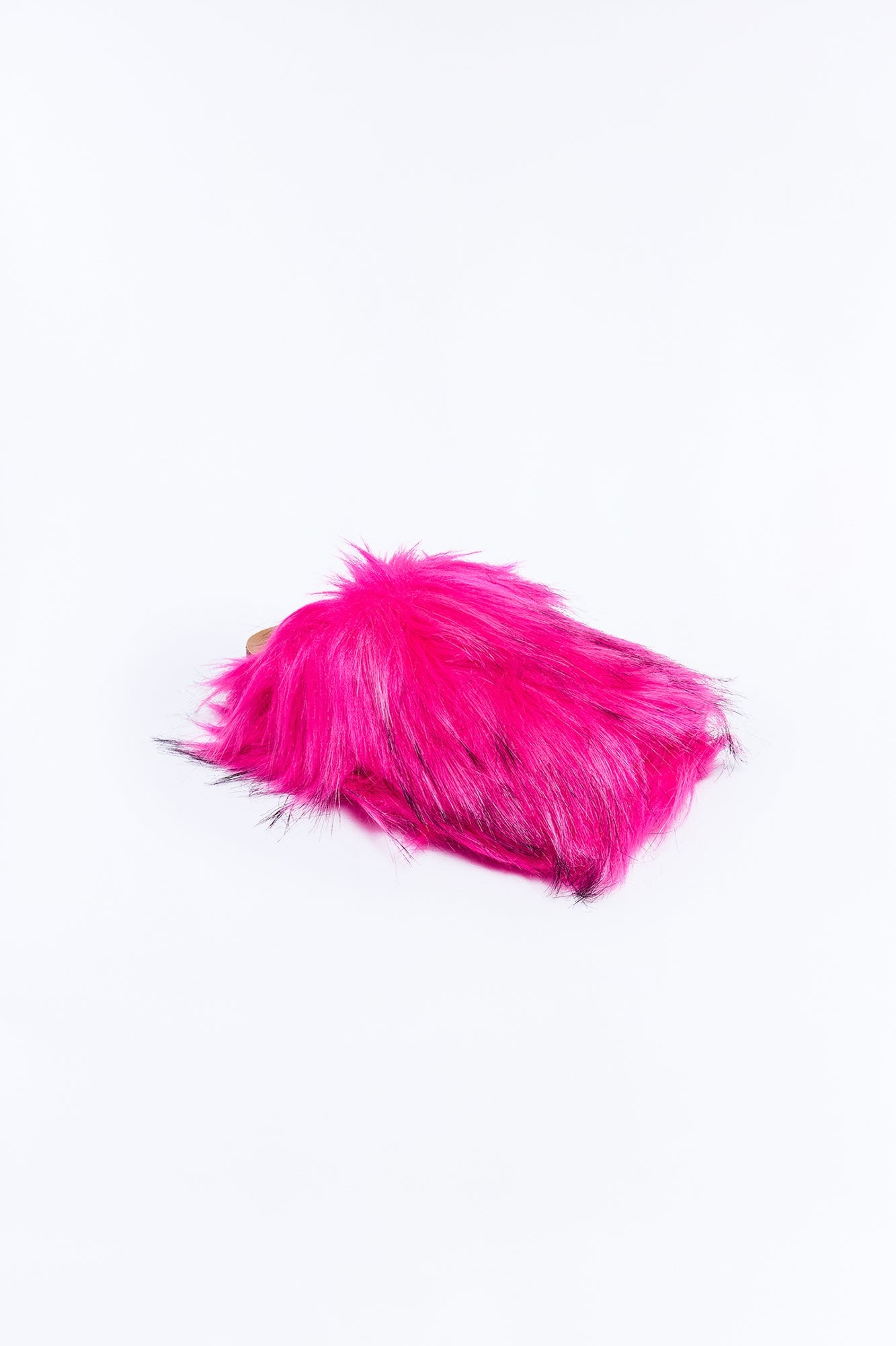 Mini Can't Miss It Faux Fur Slippers - Hot Pink image 3