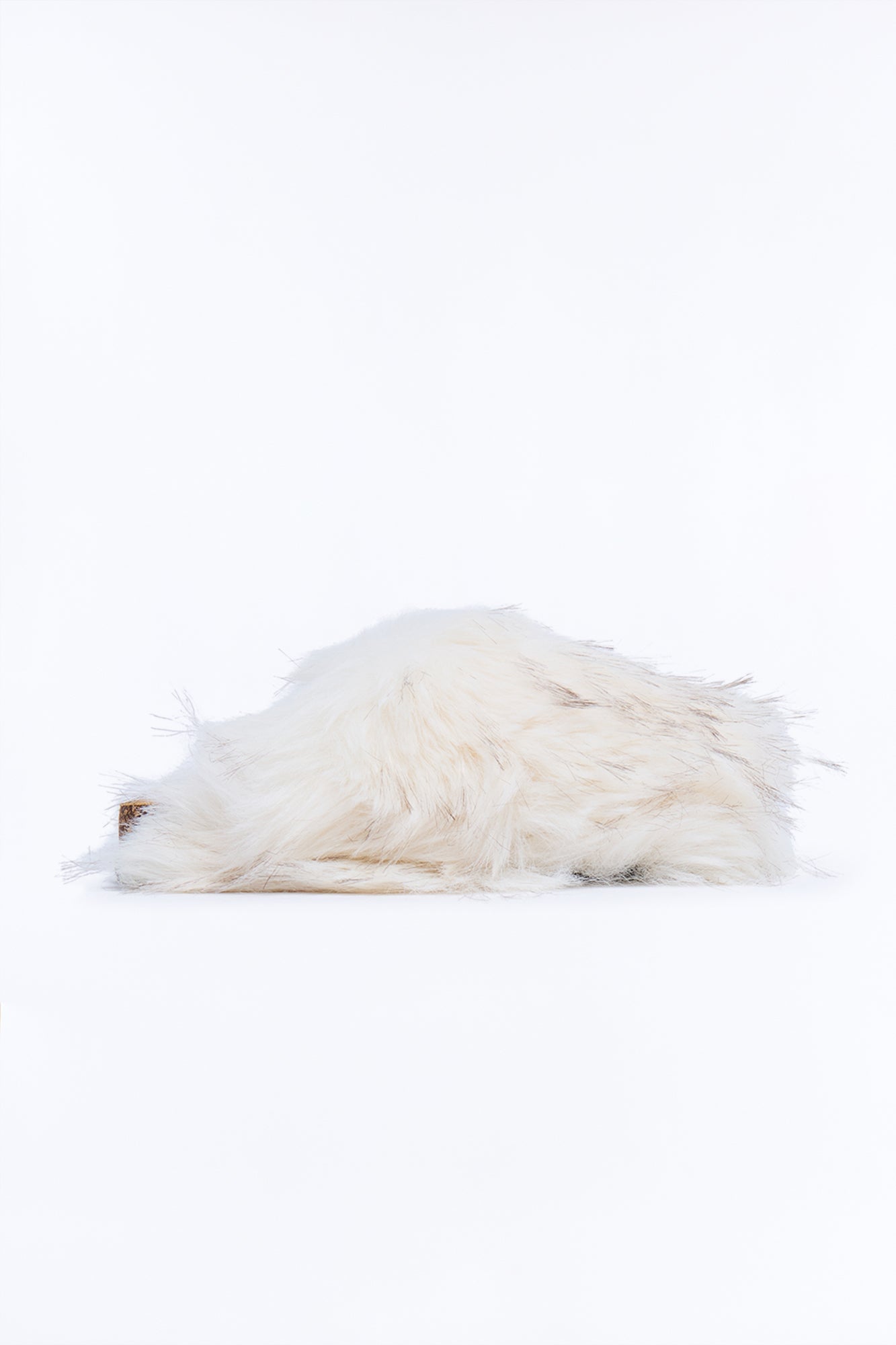 Mini Can't Miss It Faux Fur Slippers - White image 2
