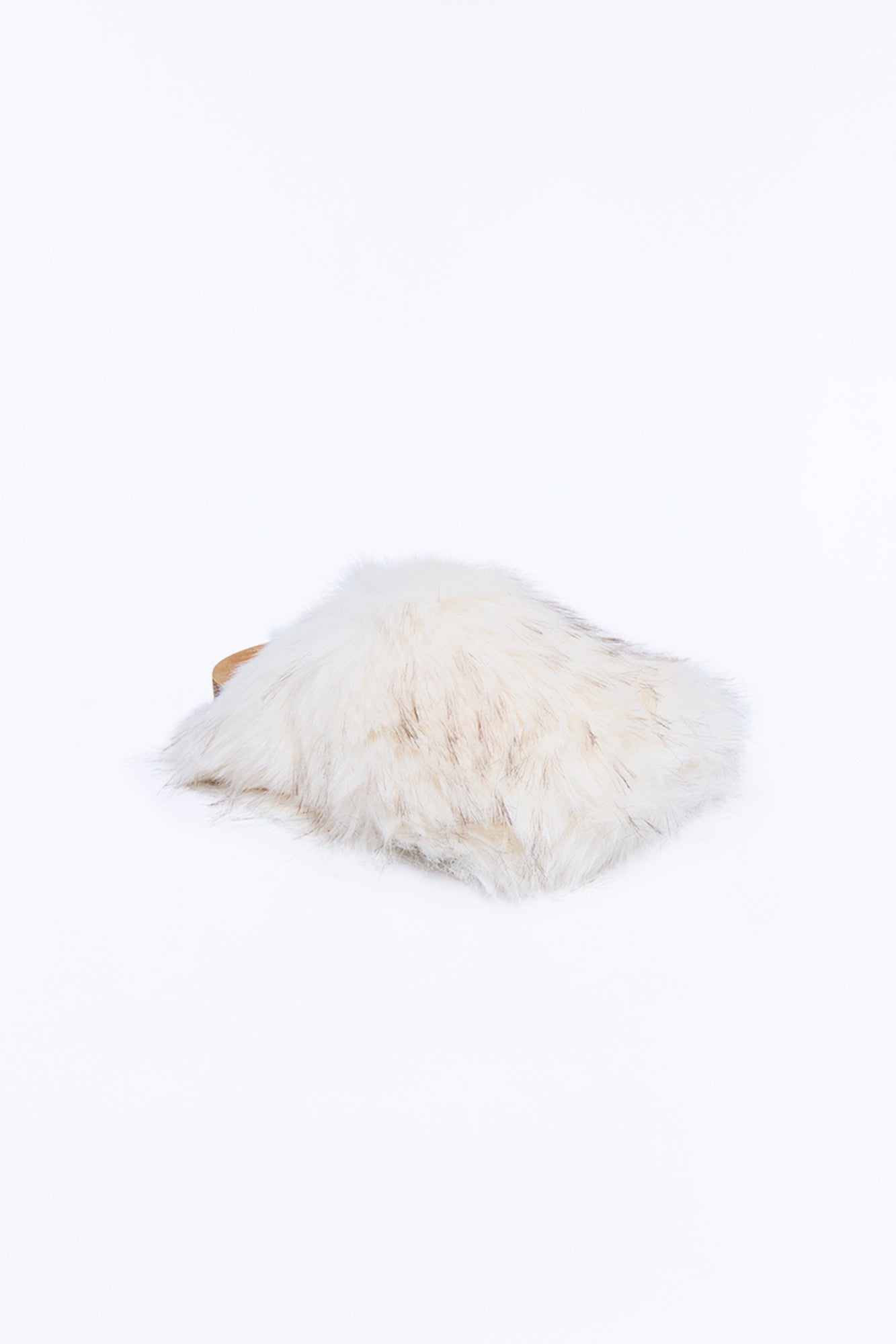 Mini Can't Miss It Faux Fur Slippers - White image 3