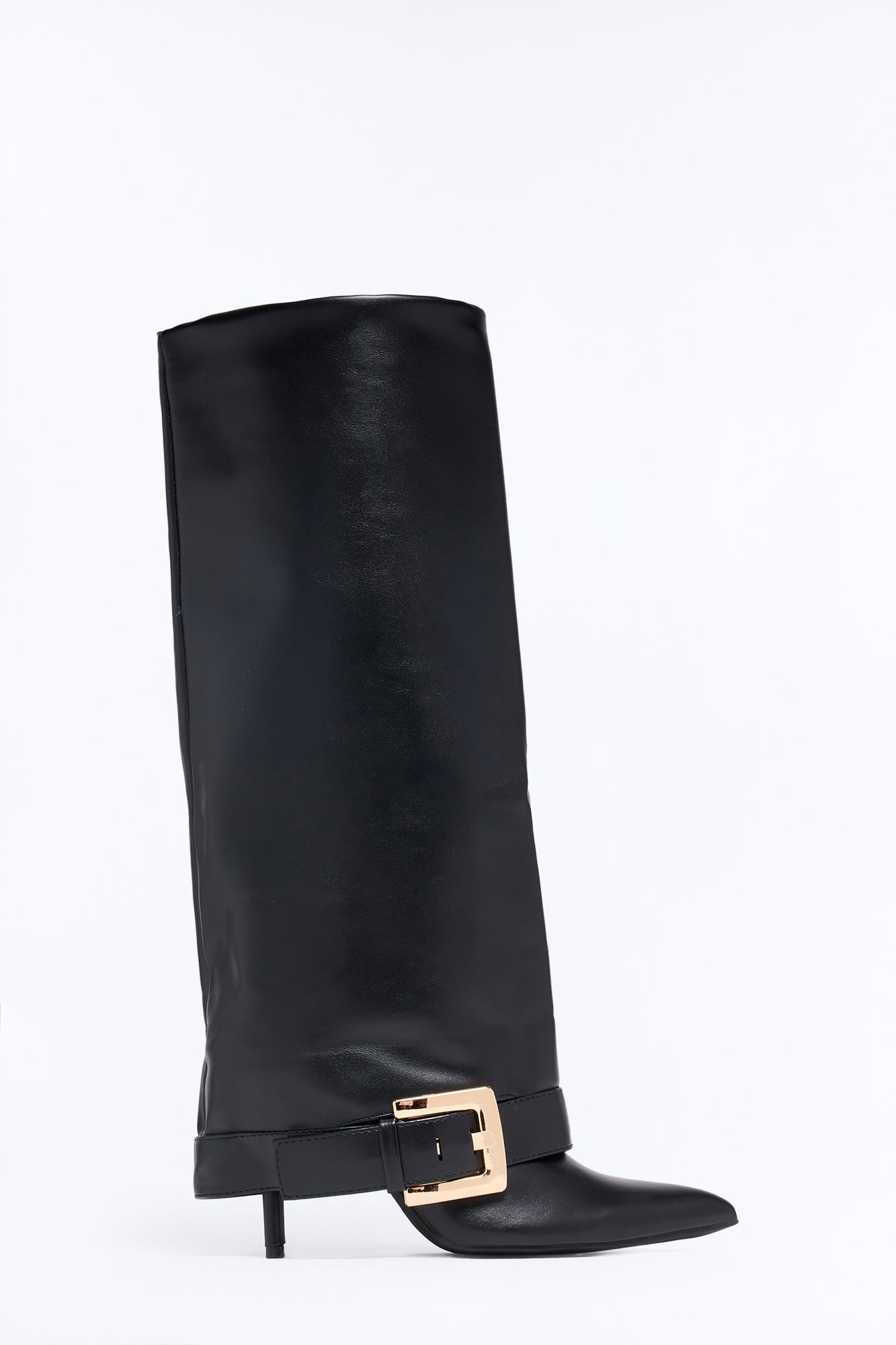 Just My Luck Overlay Heeled Boots - Black image 3