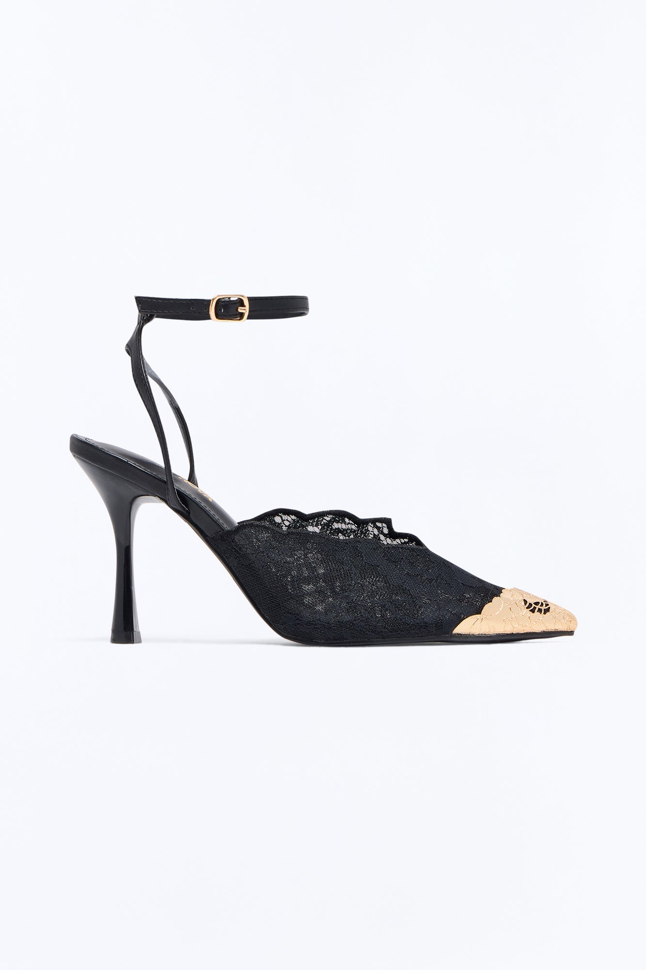 Mayana Lace Hardware Pumps - Black image 3