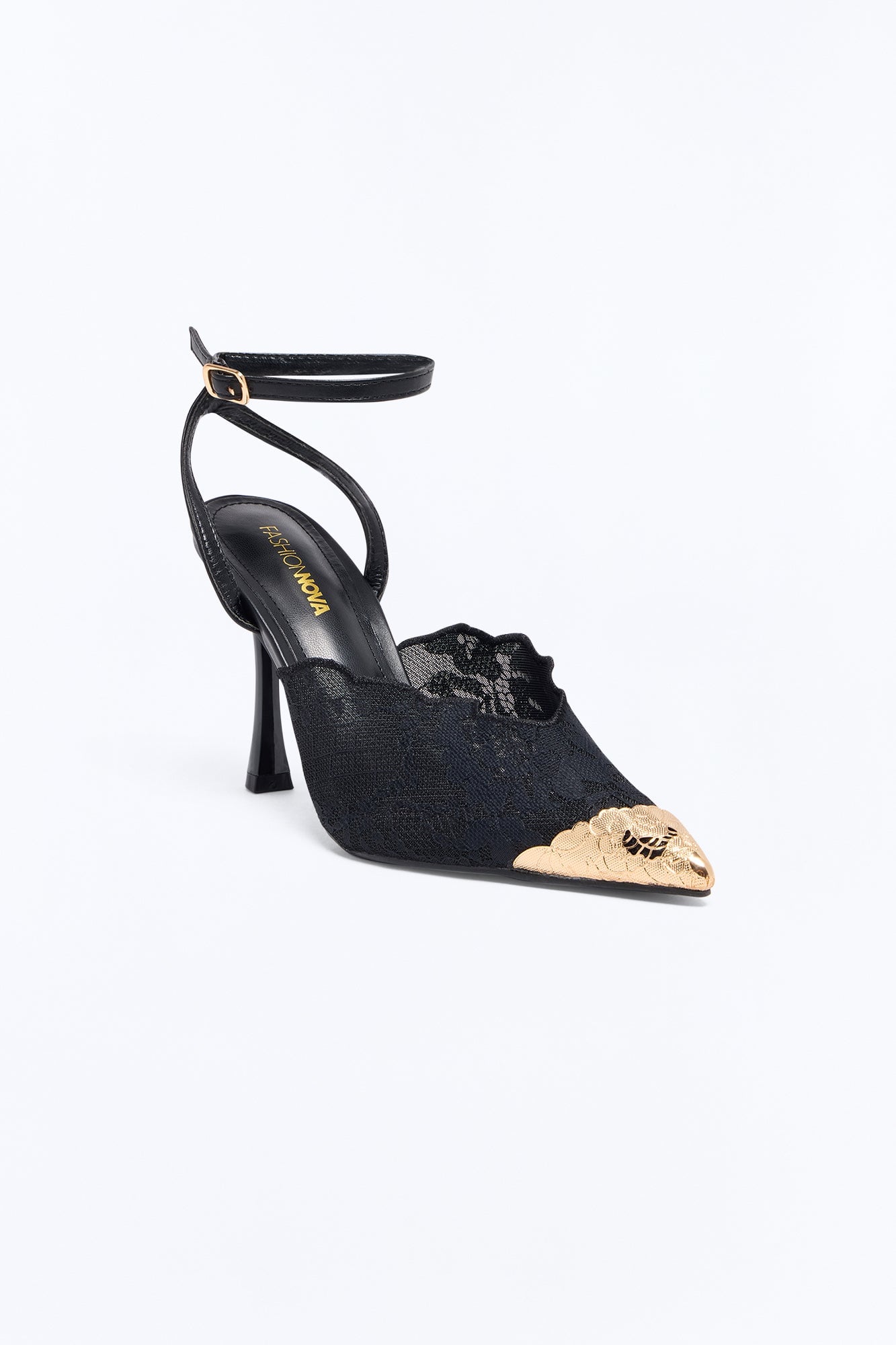 Mayana Lace Hardware Pumps - Black image 4