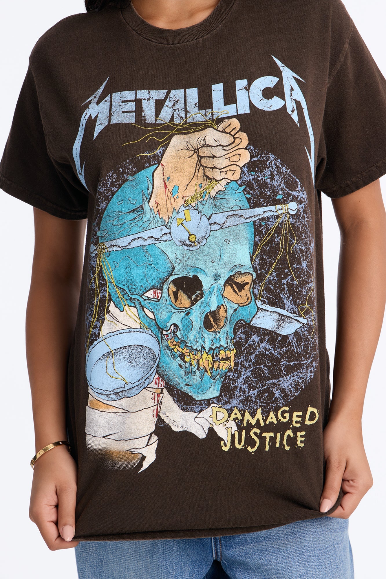 Metallica Mayhem Washed Tee - Brown image 6