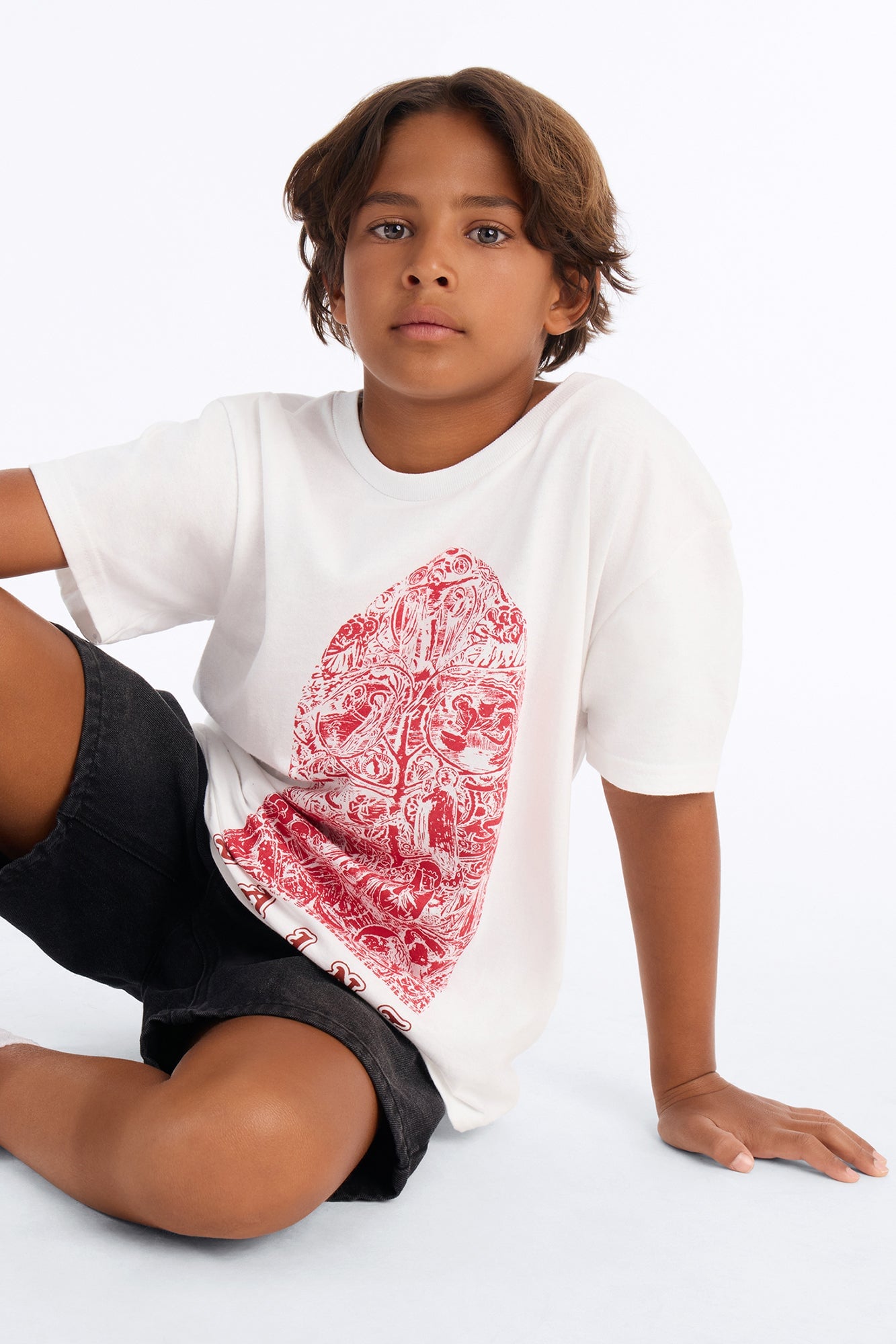 Mini Forever Saint Oversized Short Sleeve Tee - White image 4