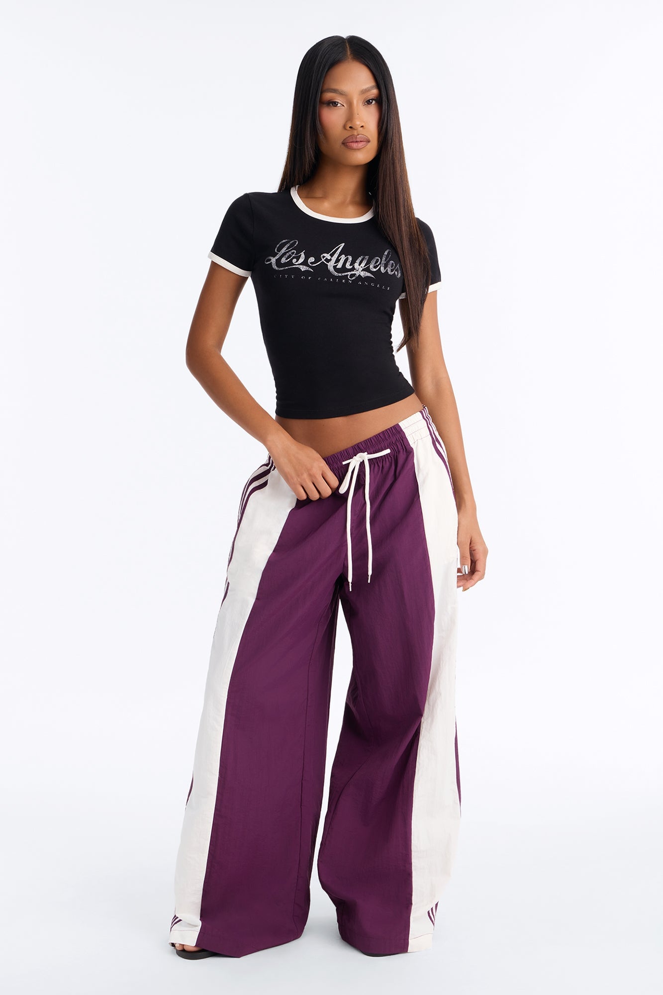 Los Angeles Classic Ringer Baby Tee - Black/combo image 6