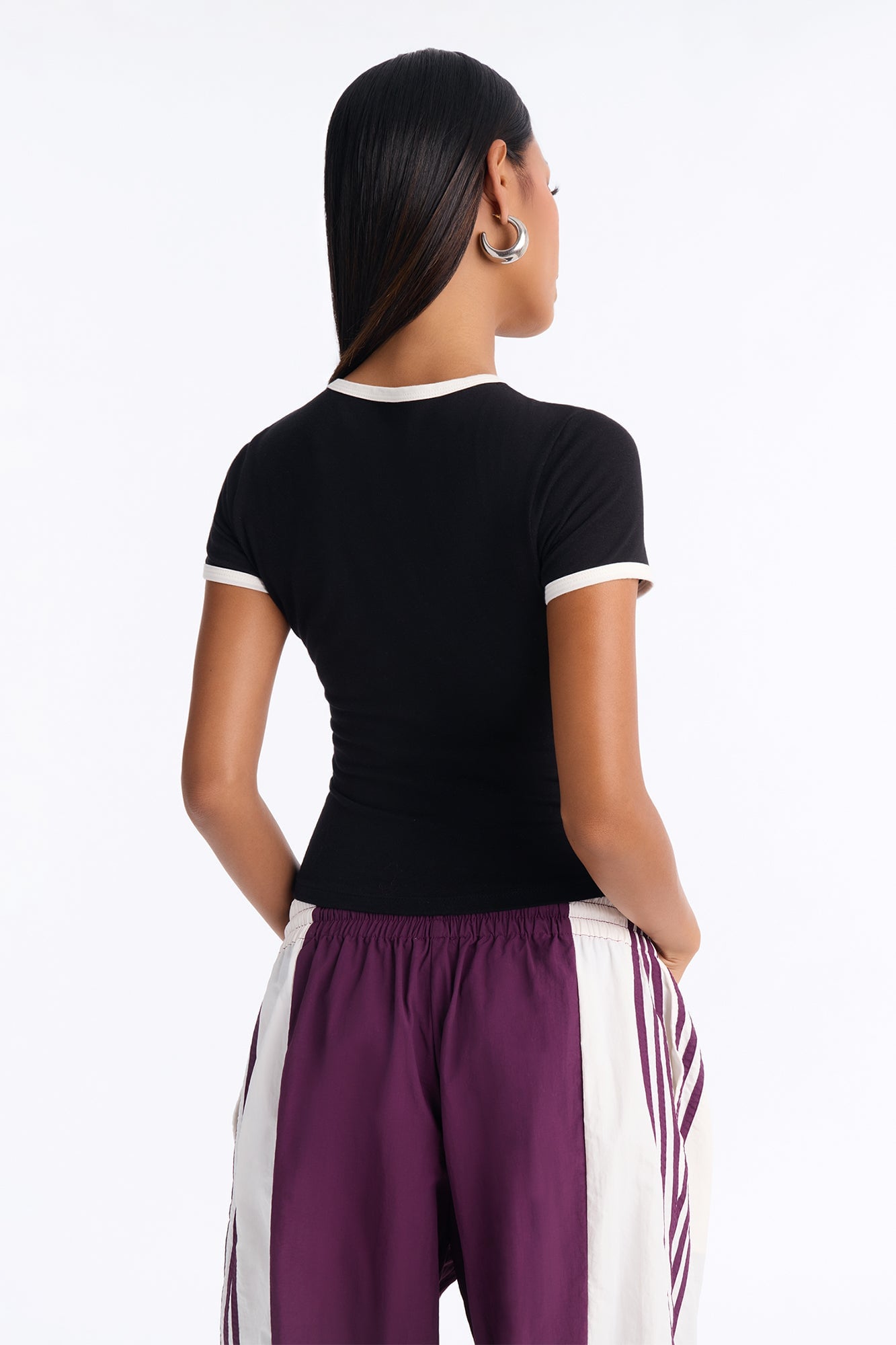 Los Angeles Classic Ringer Baby Tee - Black/combo image 8