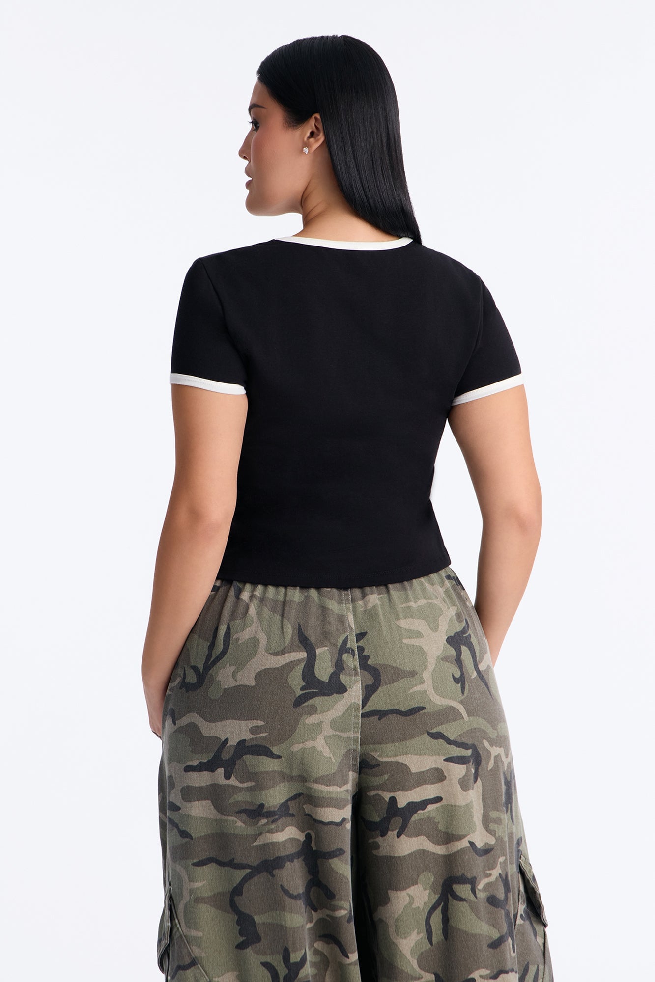 Los Angeles Classic Ringer Baby Tee - Black/combo image 4