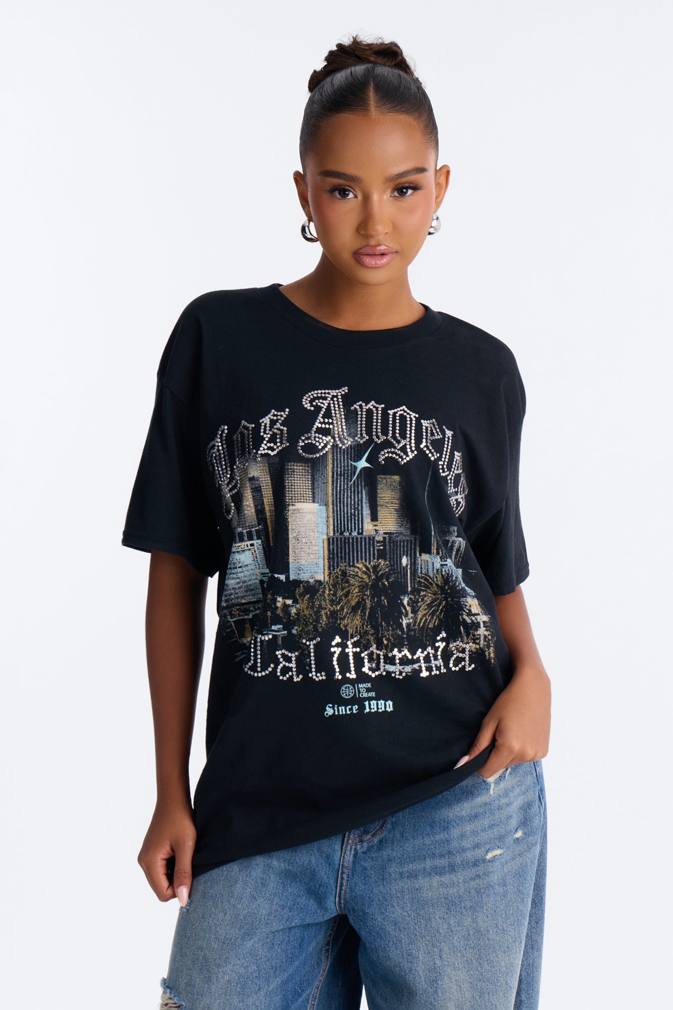 LA Downtown Dreamer Tee - Black image 4