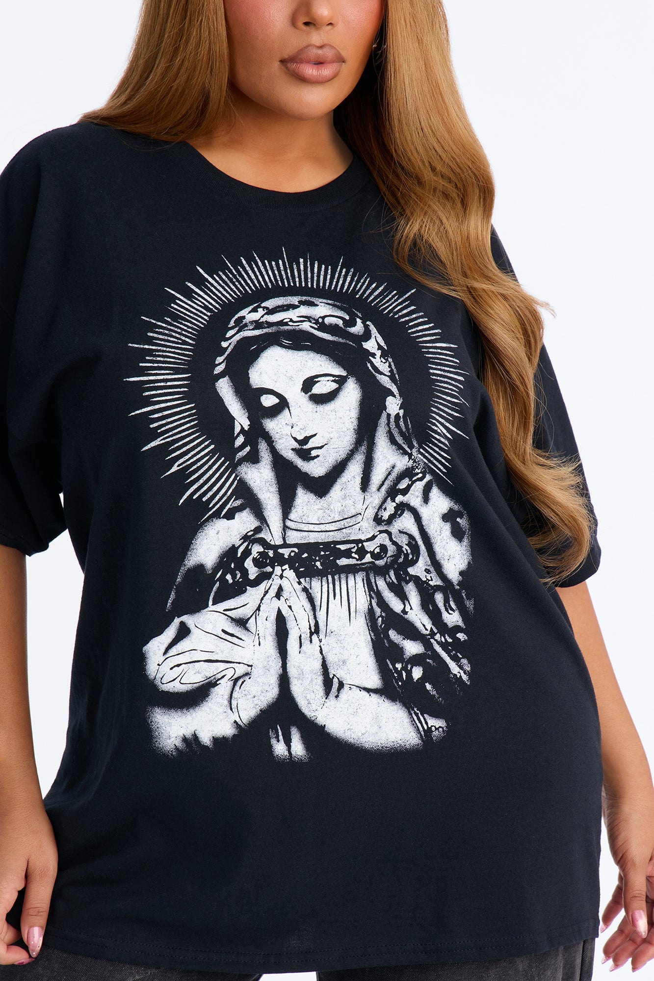 Sacred Saint Prayers Tee - Black image 3