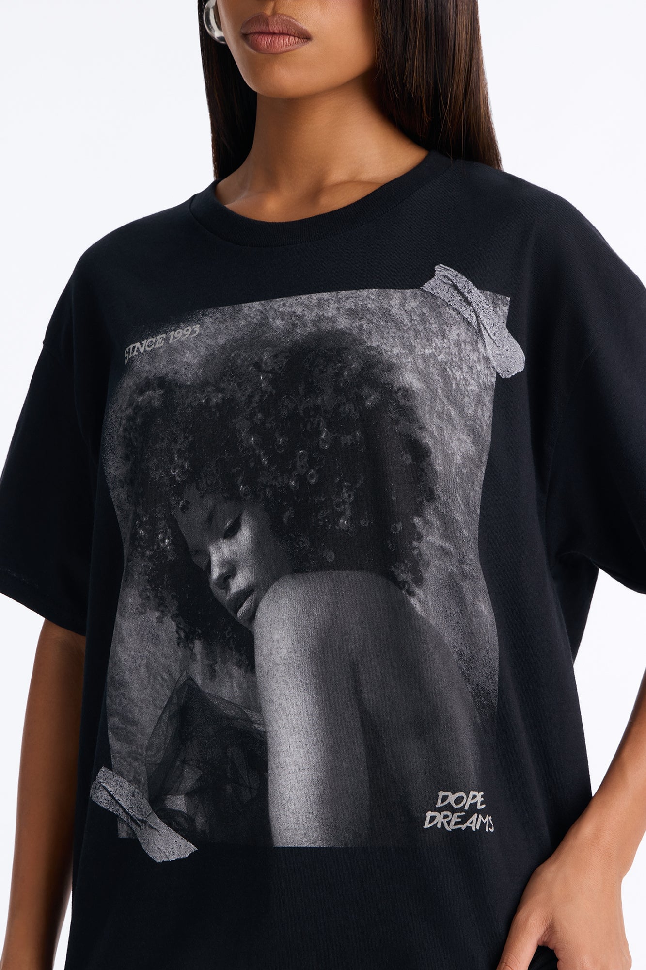 Pasted Portrait Monochrome Tee - Black image 6