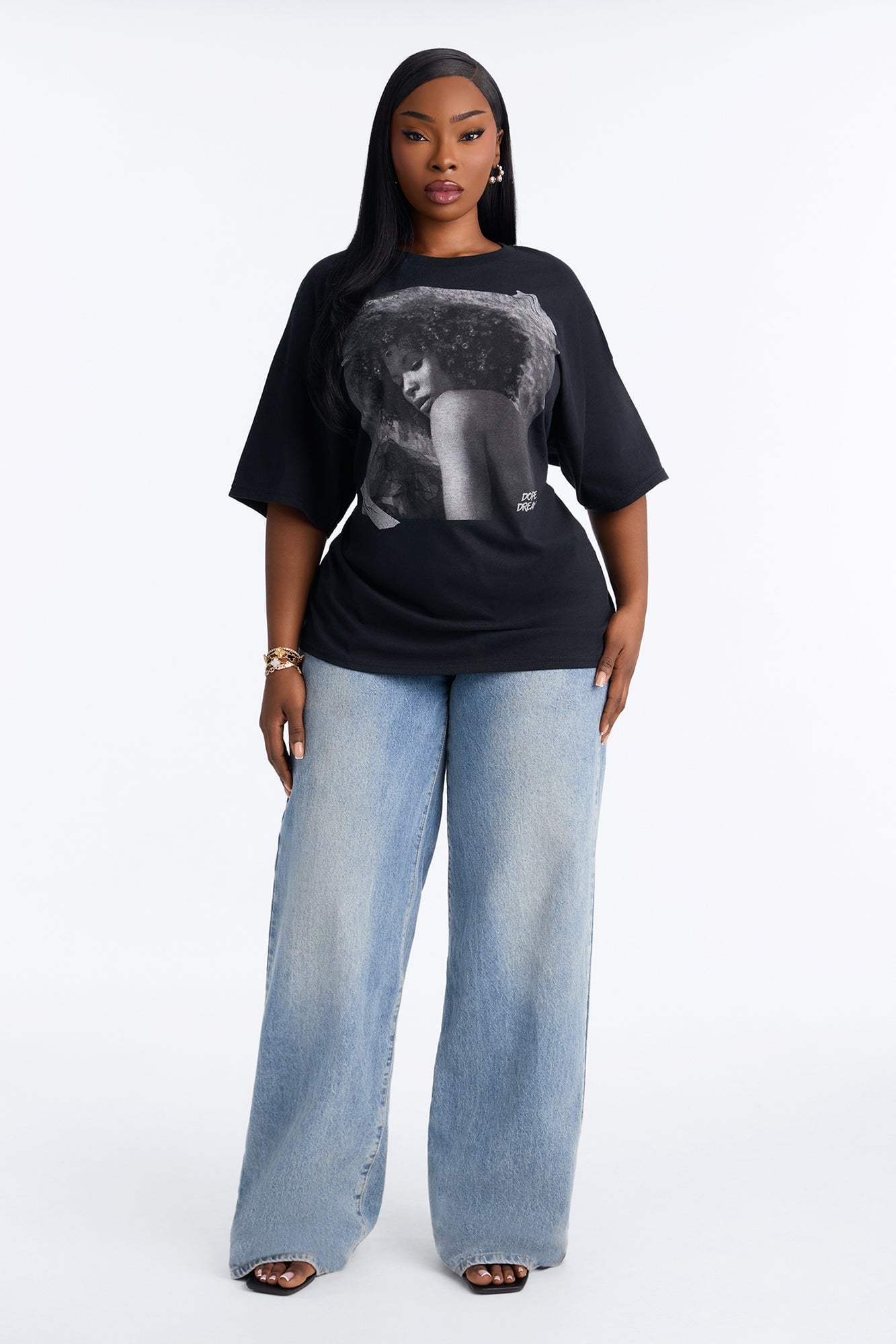 Pasted Portrait Monochrome Tee - Black image 2