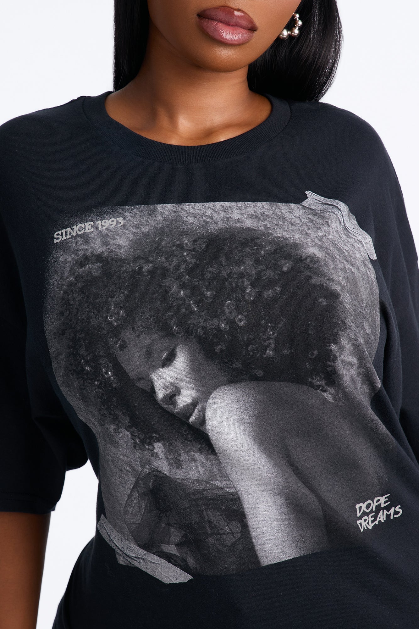 Pasted Portrait Monochrome Tee - Black image 3