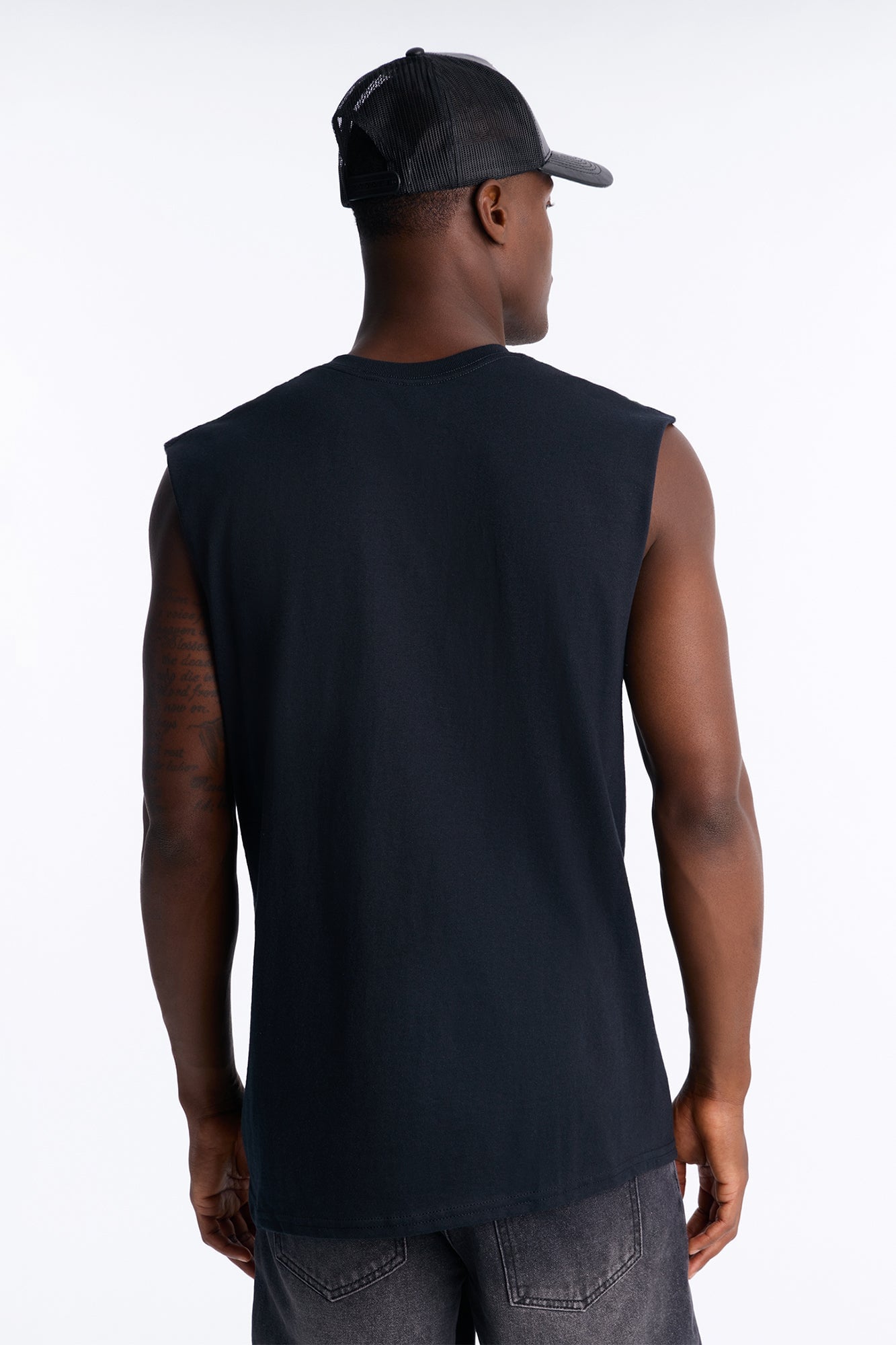 The Big Apple NY Oversized Muscle Tee - Black image 8