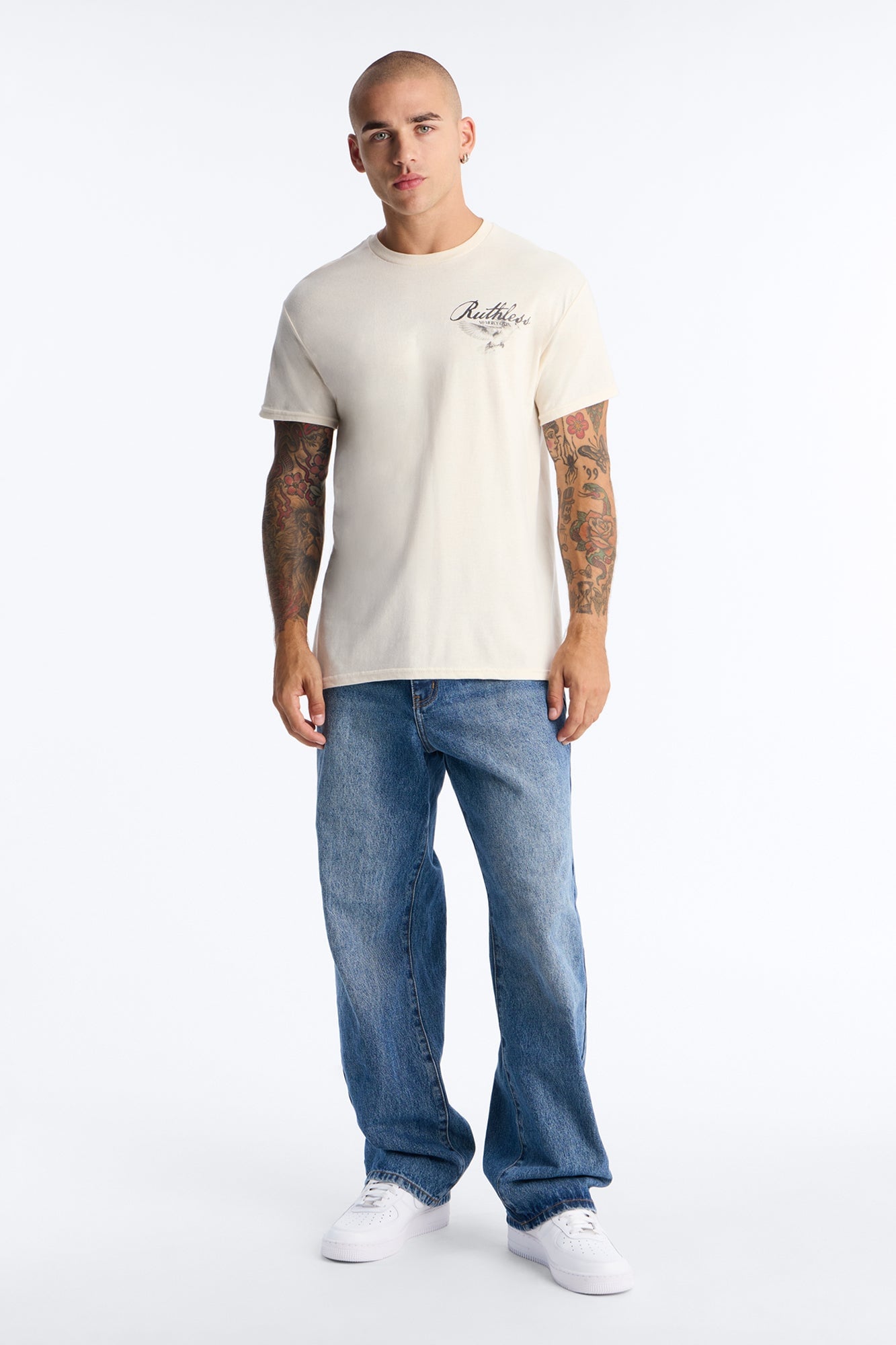 Ruthless No Mercy Given Short Sleeve Tee - Natural image 7