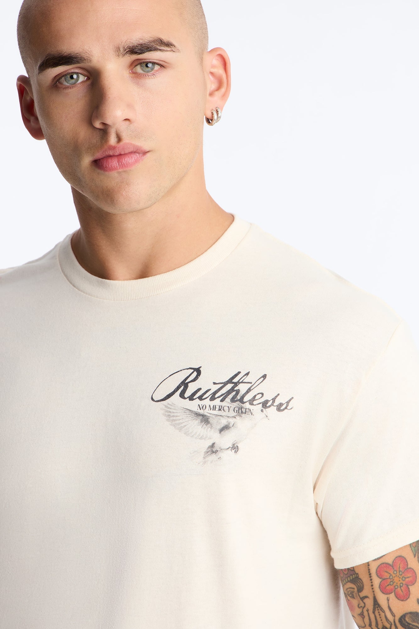 Ruthless No Mercy Given Short Sleeve Tee - Natural image 8