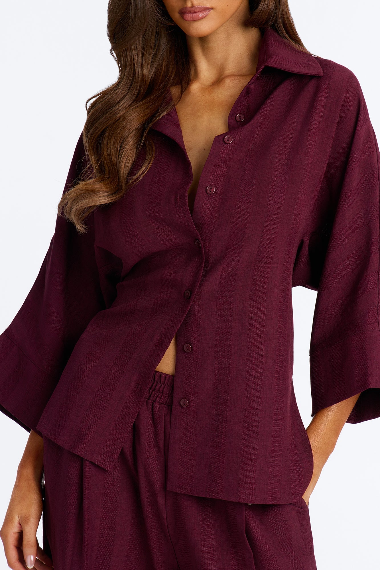 Kayla Pant Set - Burgundy image 7