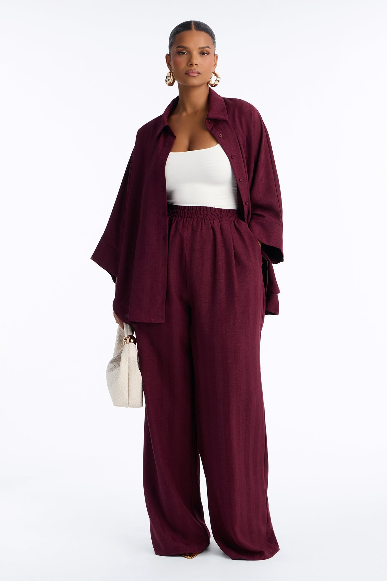 Kayla Pant Set - Burgundy image 1
