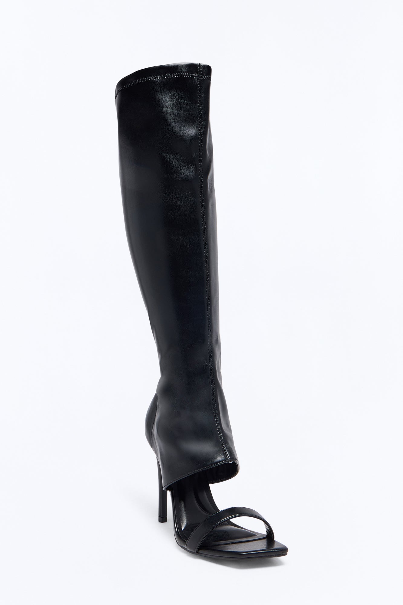 No Questions Heeled Boots - Black image 3