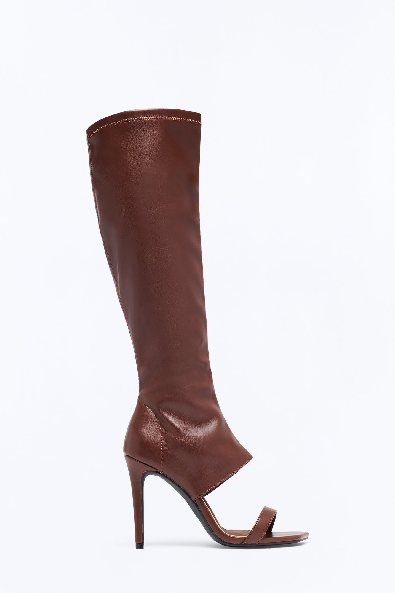 No Questions Heeled Boots - Brown image 3